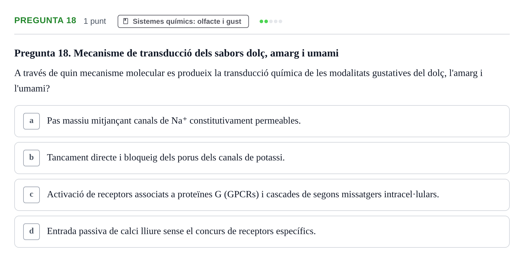 Enunciado: Pregunta 18 · Psicofisiología UB 2025