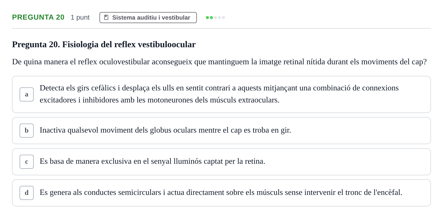 Enunciado: Pregunta 20 · Psicofisiología UB 2025