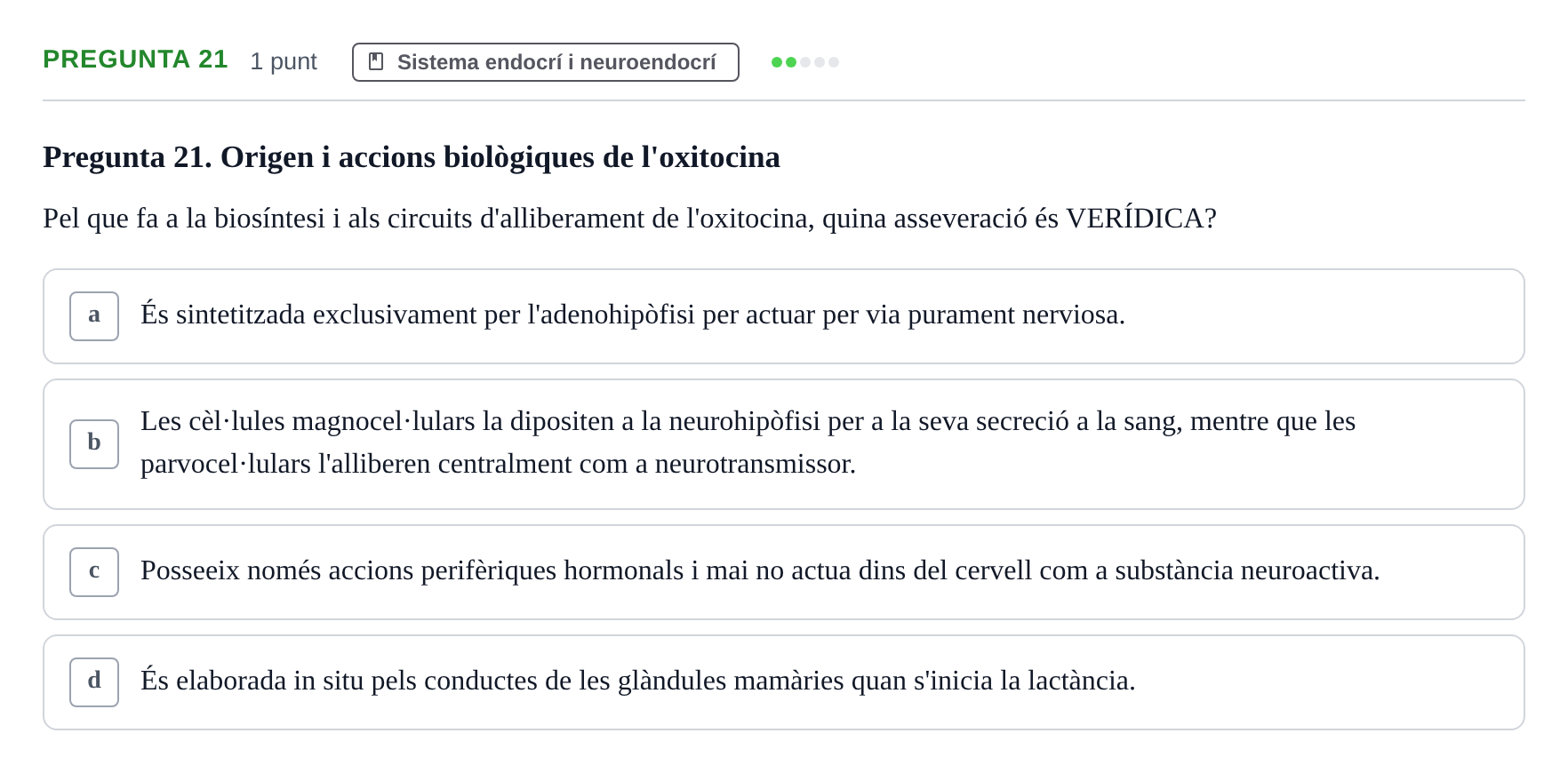 Enunciado: Pregunta 21 · Psicofisiología UB 2025