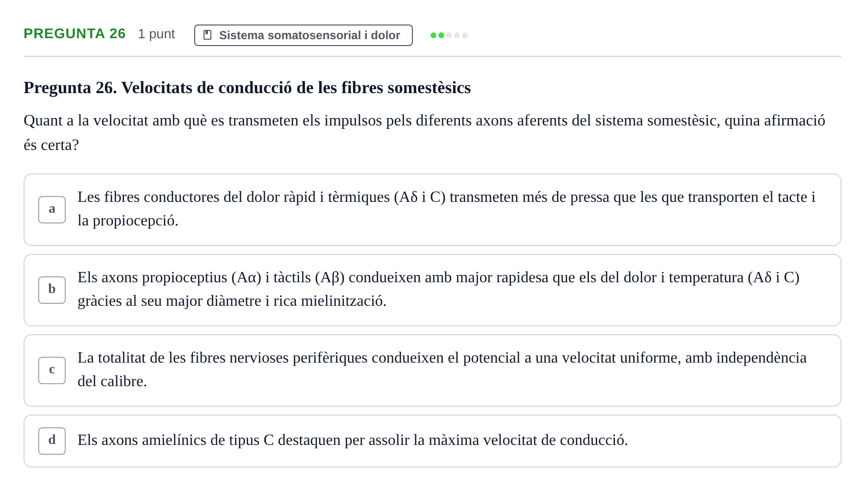Enunciado: Pregunta 26 · Psicofisiología UB 2025