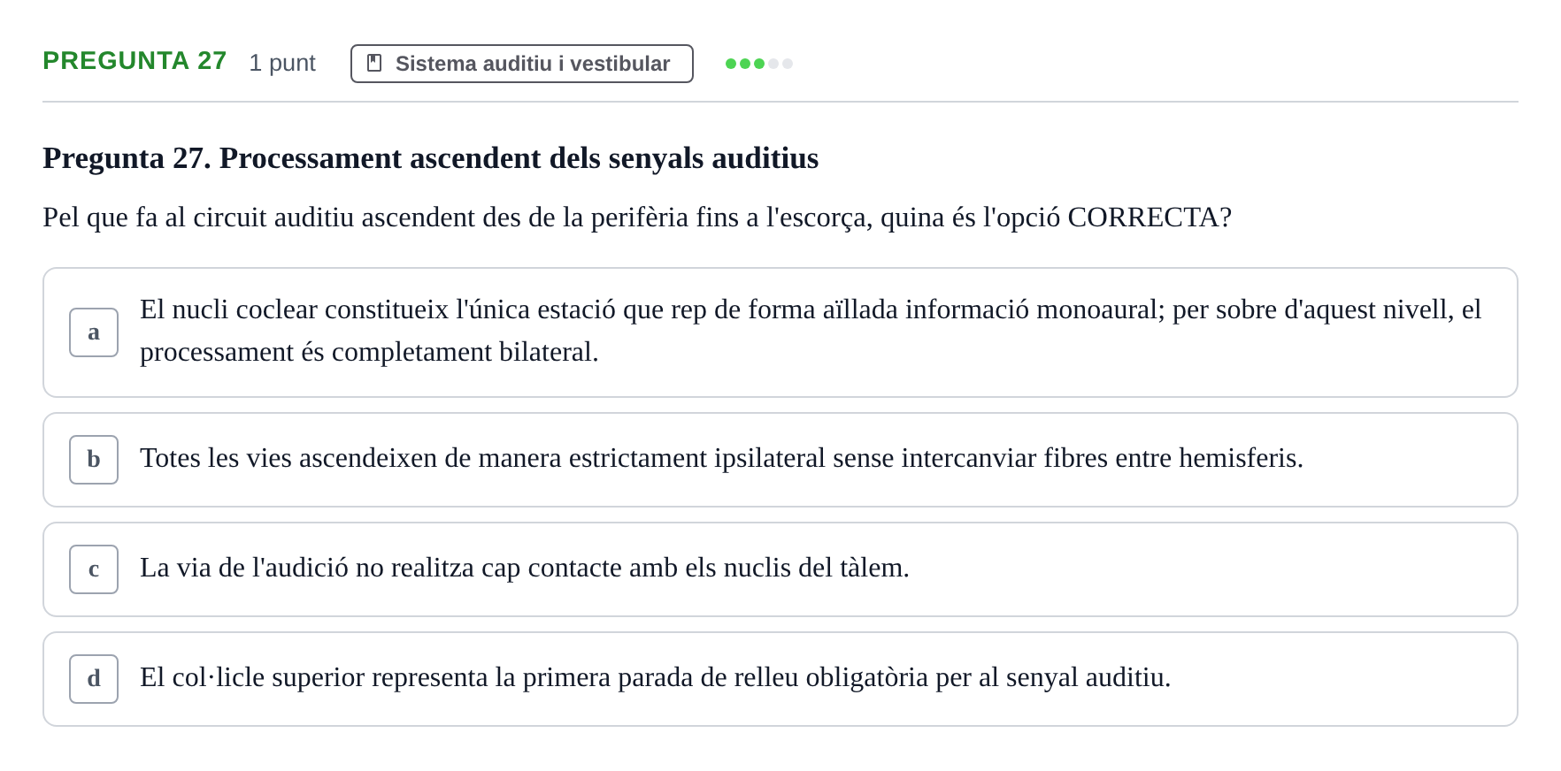 Enunciado: Pregunta 27 · Psicofisiología UB 2025