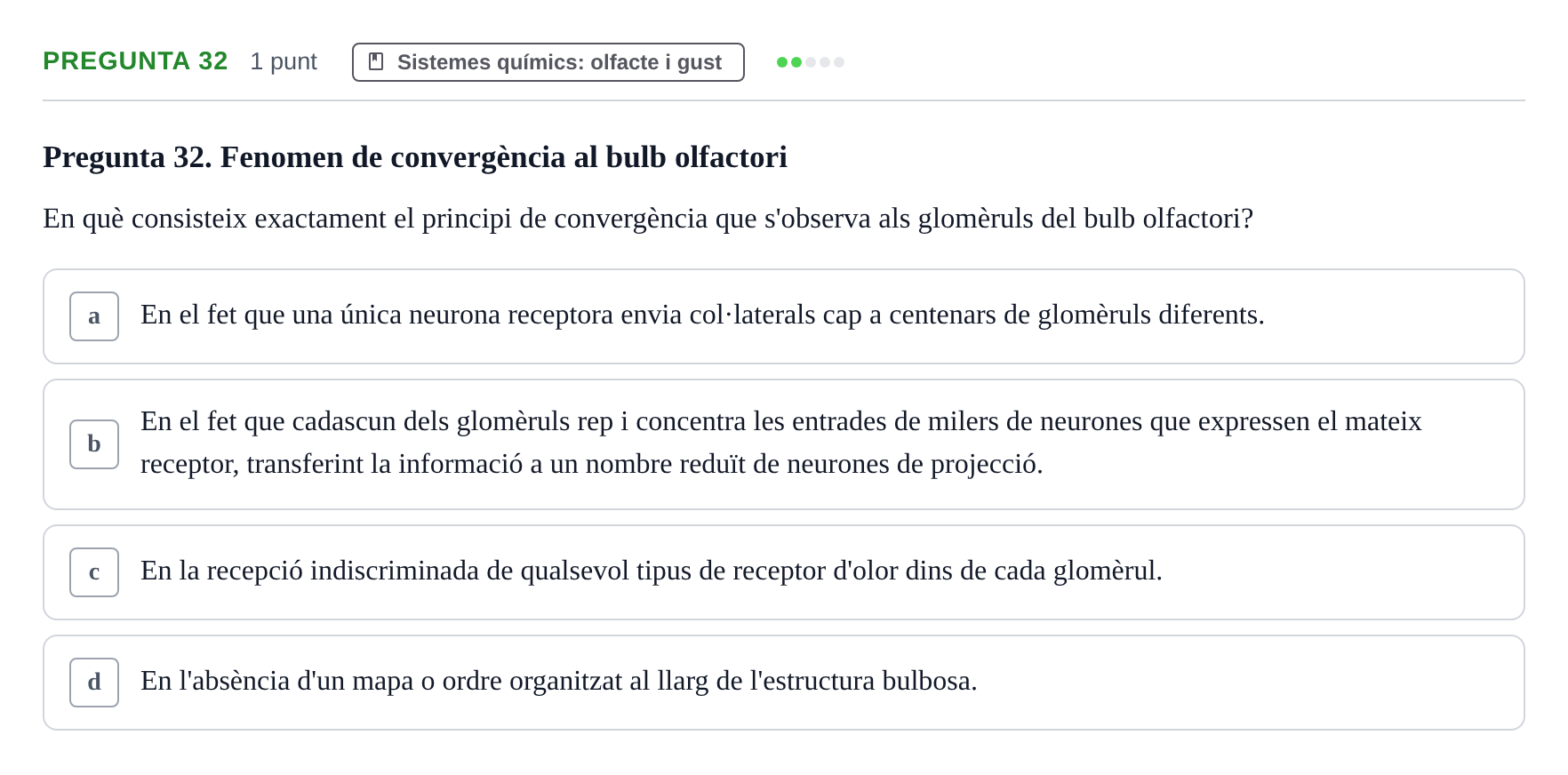 Enunciado: Pregunta 32 · Psicofisiología UB 2025