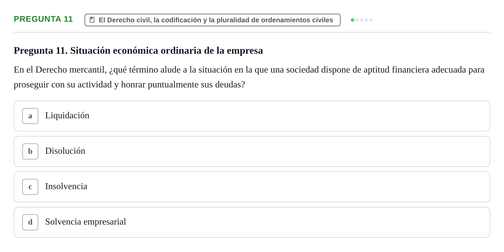 Enunciado: Pregunta 11