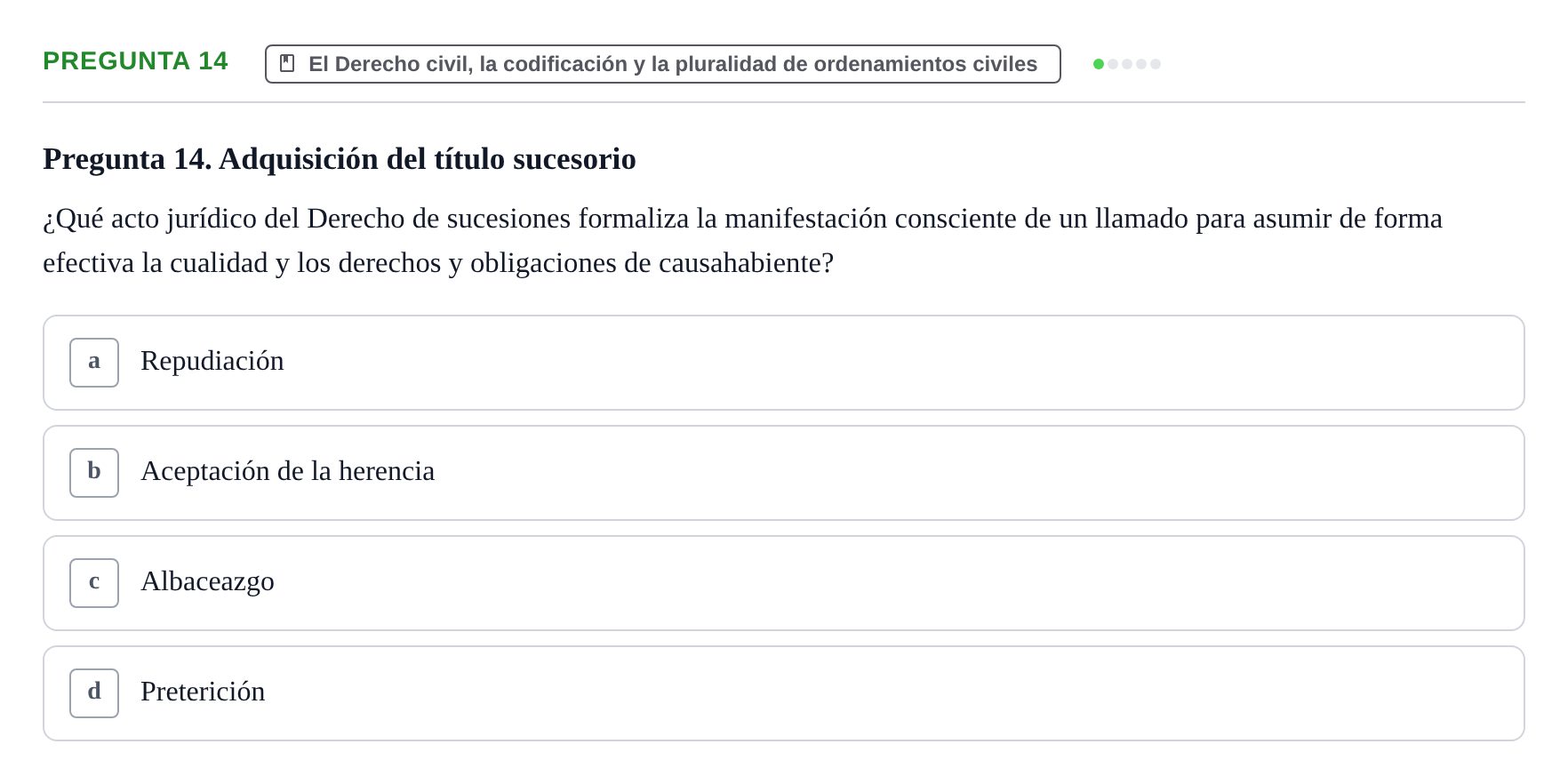 Enunciado: Pregunta 14