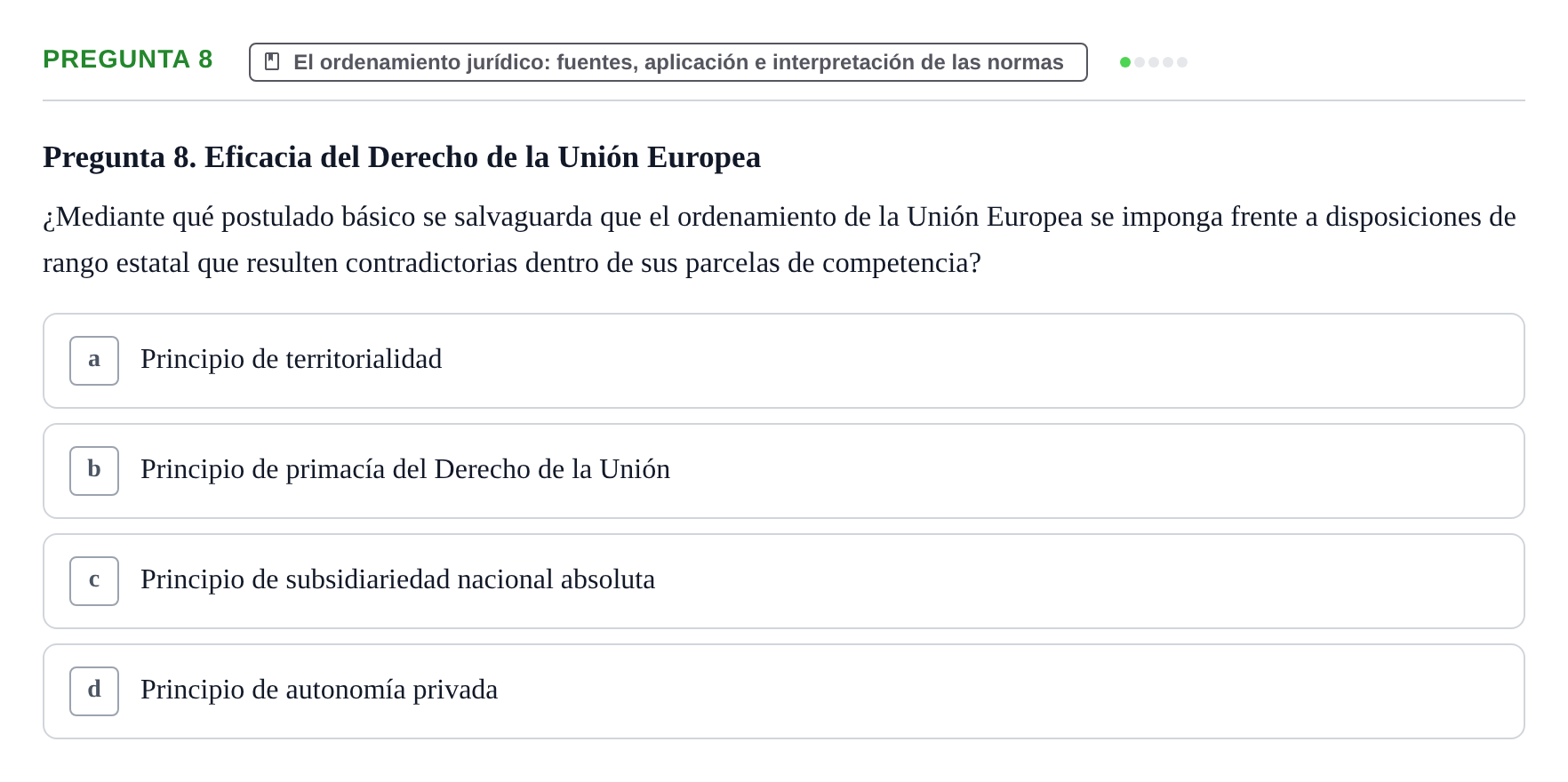 Enunciado: Pregunta 8