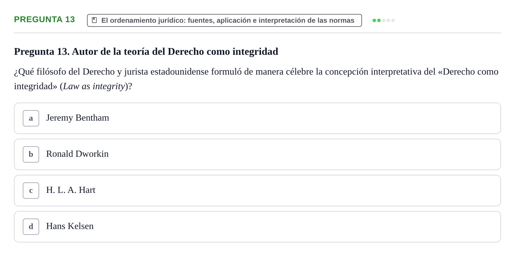 Enunciado: Pregunta 13