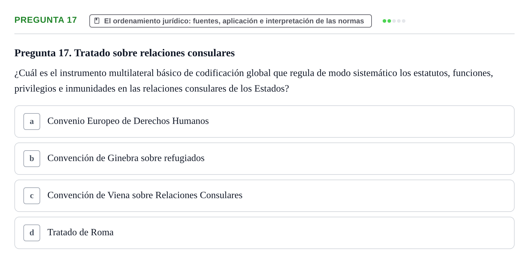 Enunciado: Pregunta 17