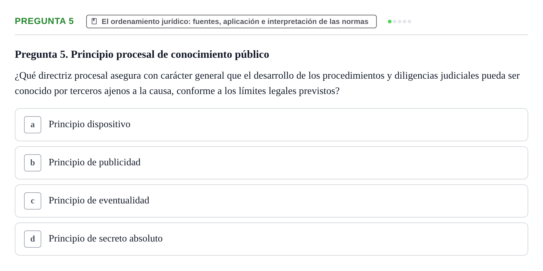 Enunciado: Pregunta 5