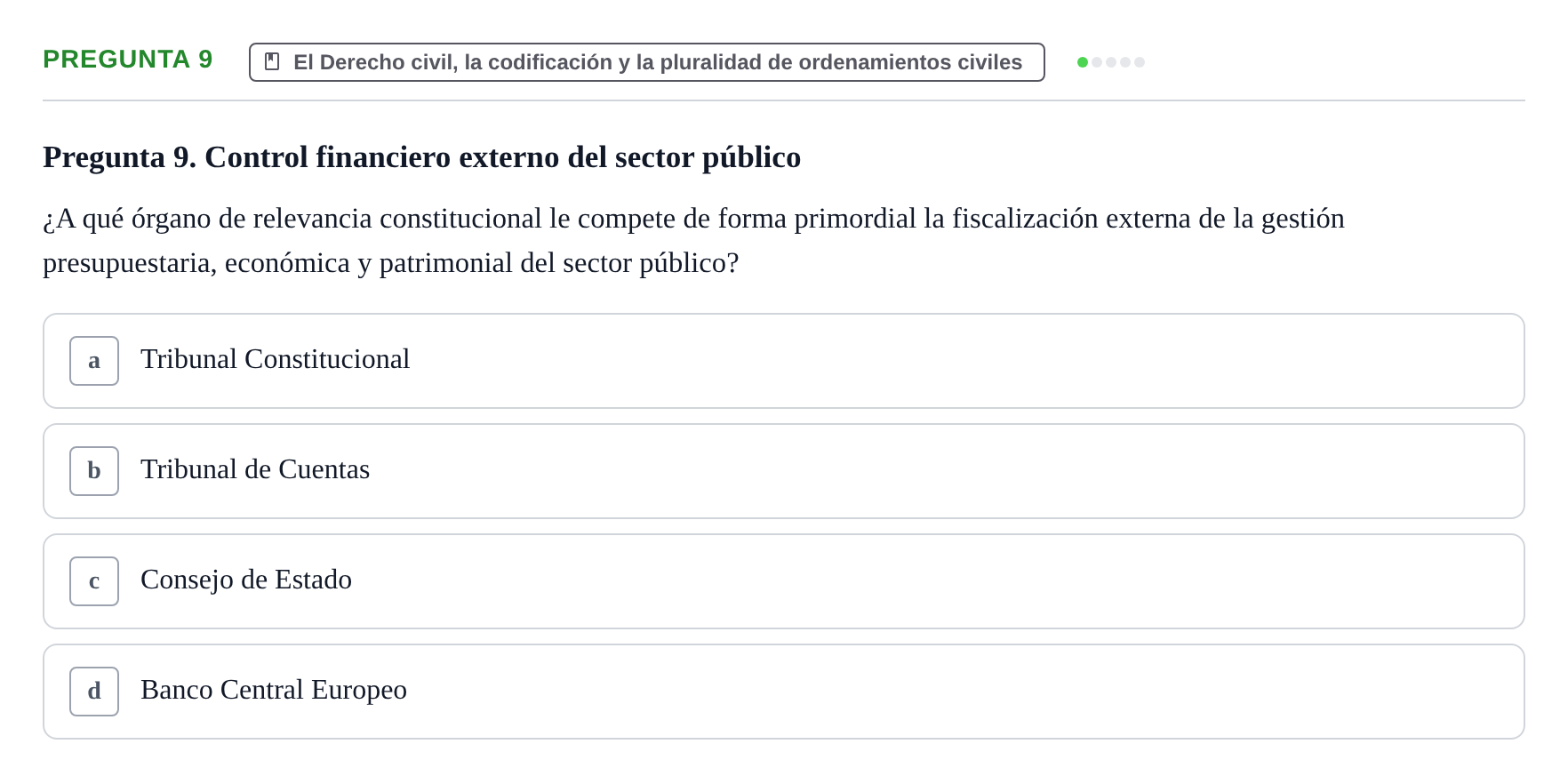 Enunciado: Pregunta 9
