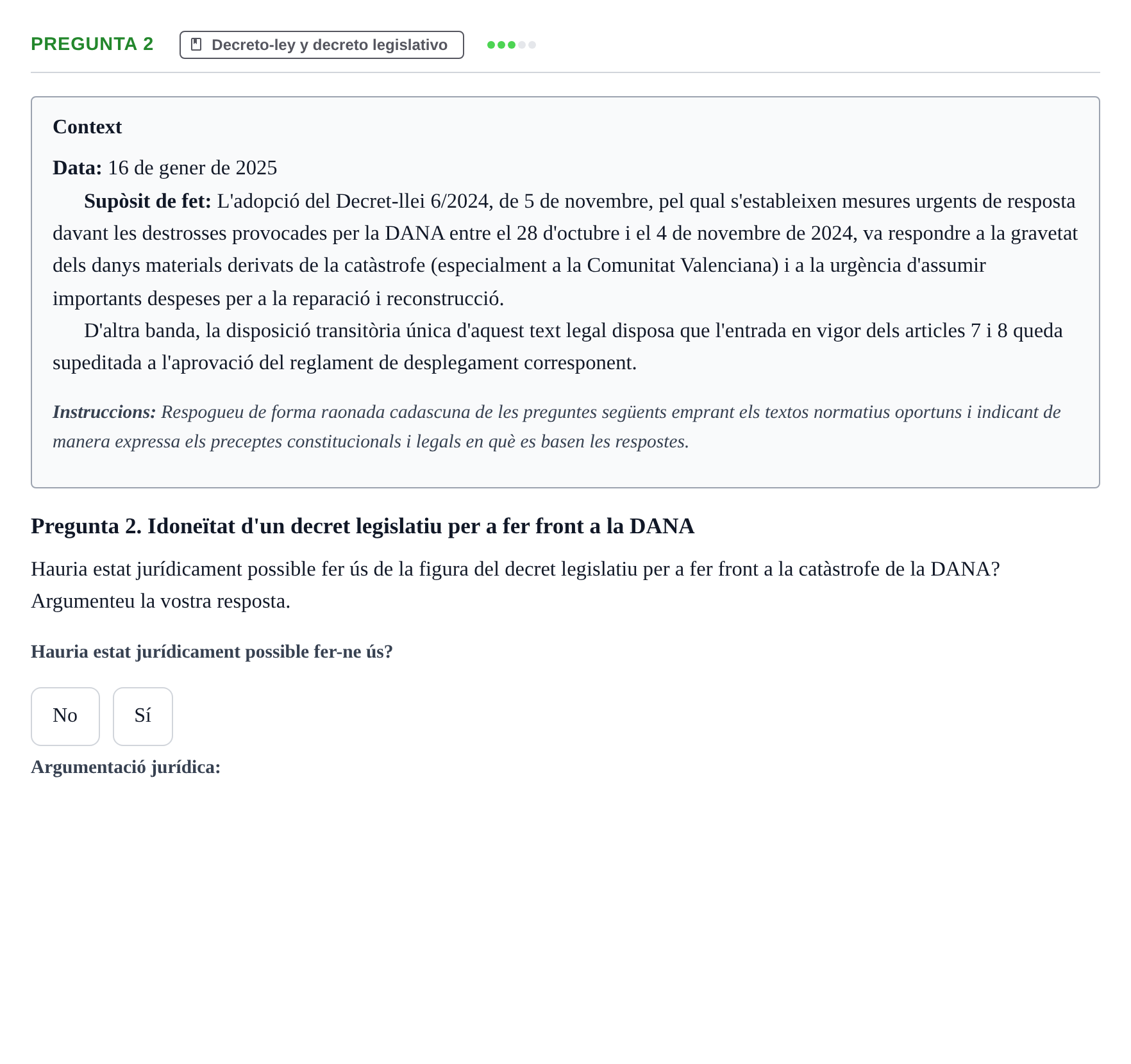 Enunciado: Pregunta 2 · Principios e Instituciones Constitucionales UB 2025