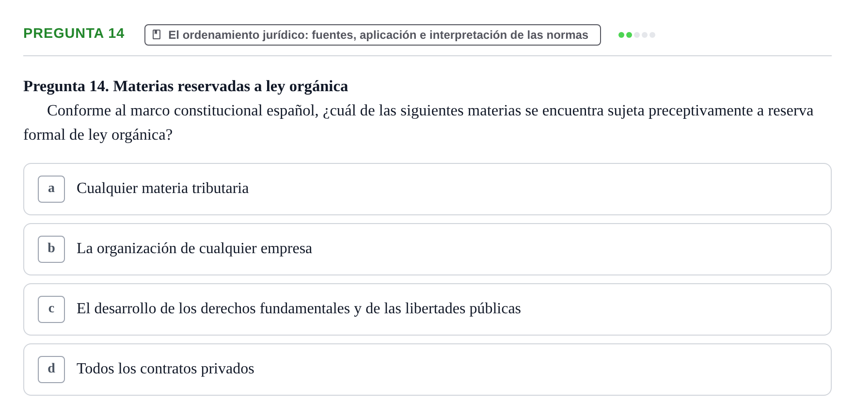 Enunciado: Pregunta 14