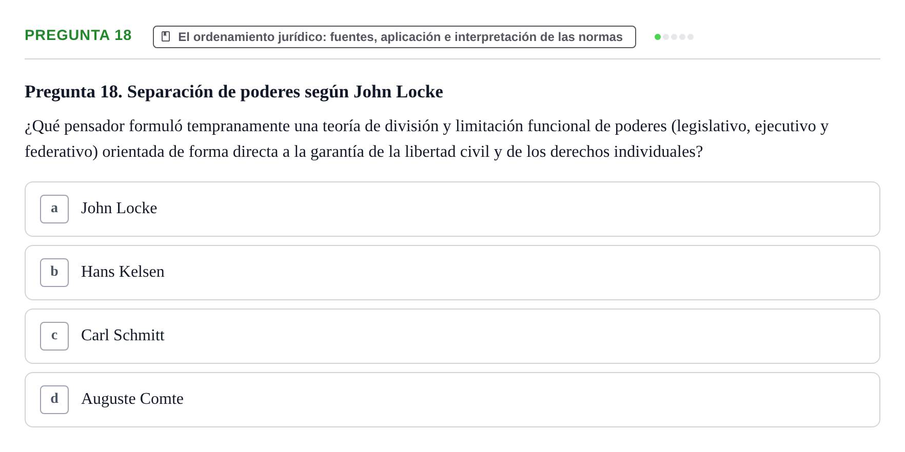 Enunciado: Pregunta 18