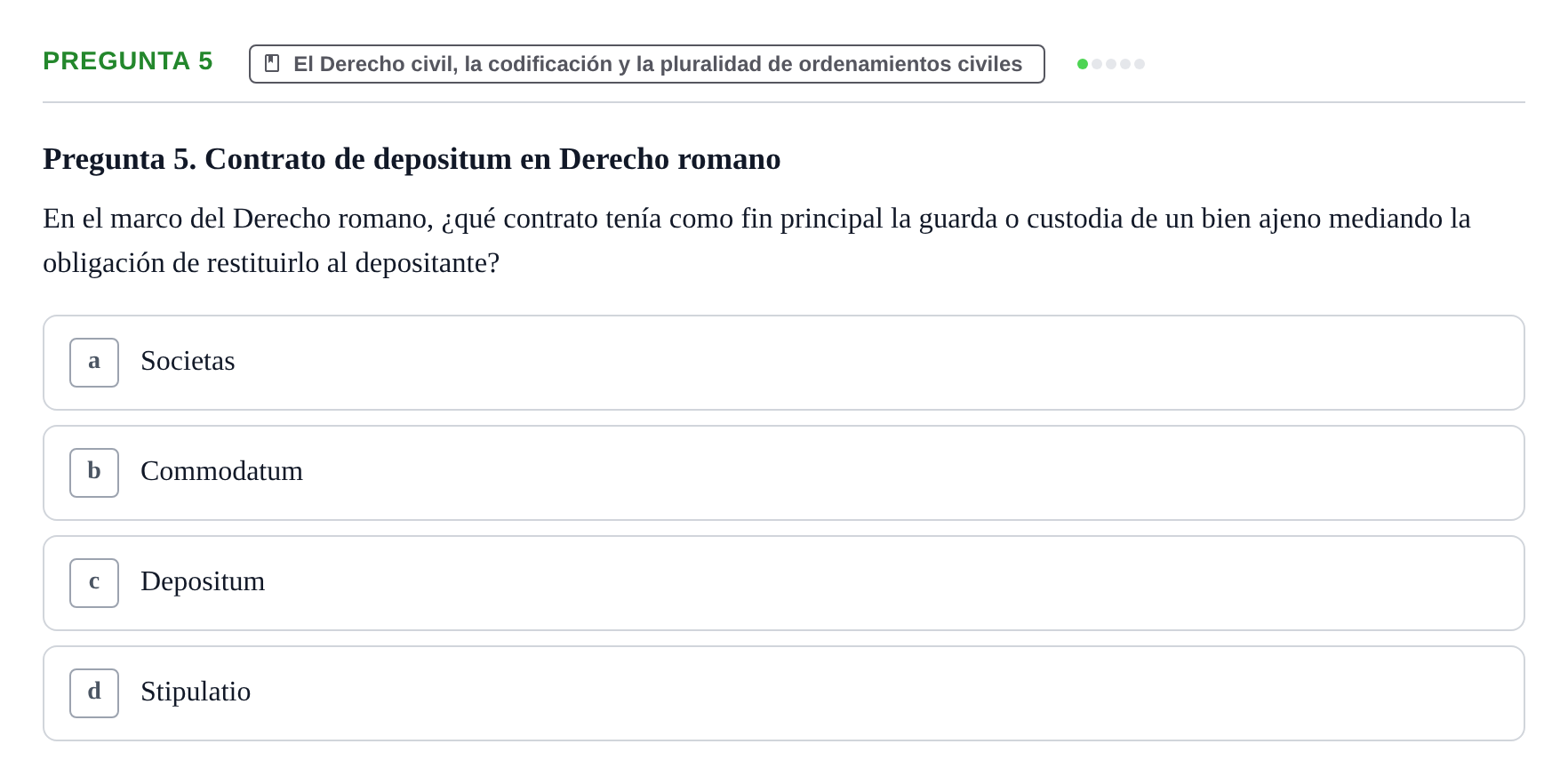 Enunciado: Pregunta 5