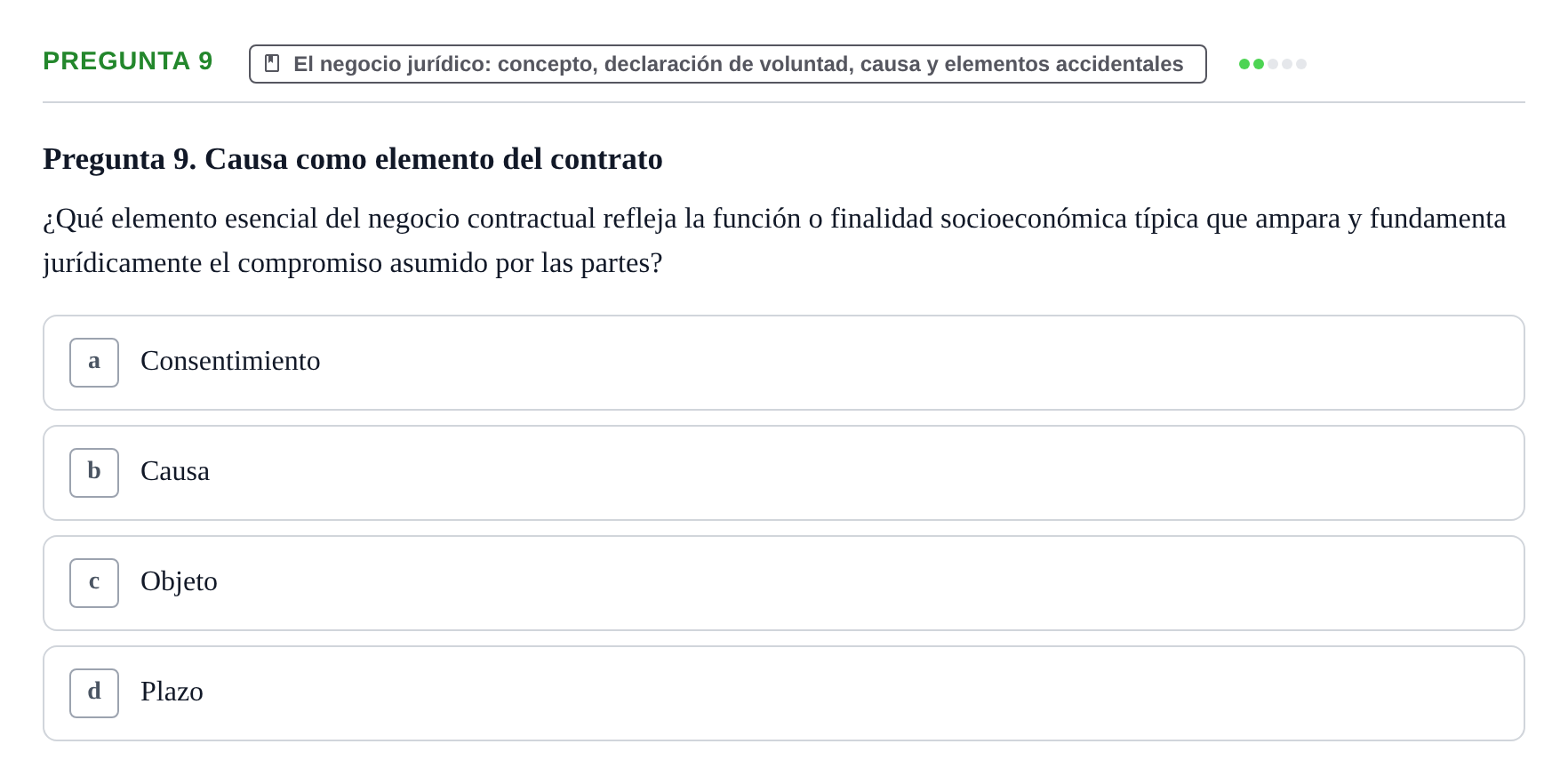 Enunciado: Pregunta 9