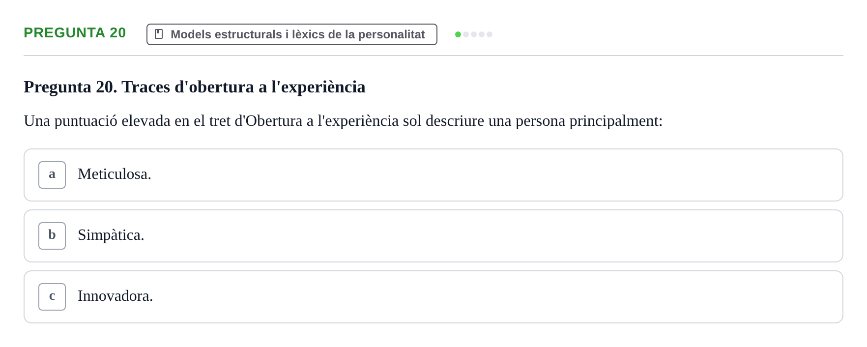 Enunciado: Pregunta 20 · Diferencies Individuals UB 2022
