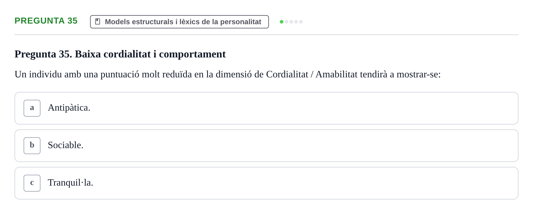 Enunciado: Pregunta 35 · Diferencies Individuals UB 2022