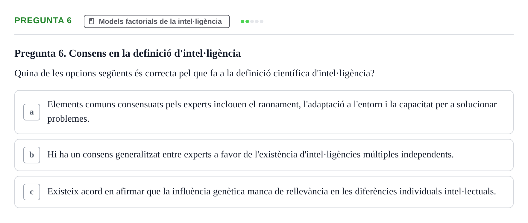 Enunciado: Pregunta 6 · Diferencies Individuals UB 2022