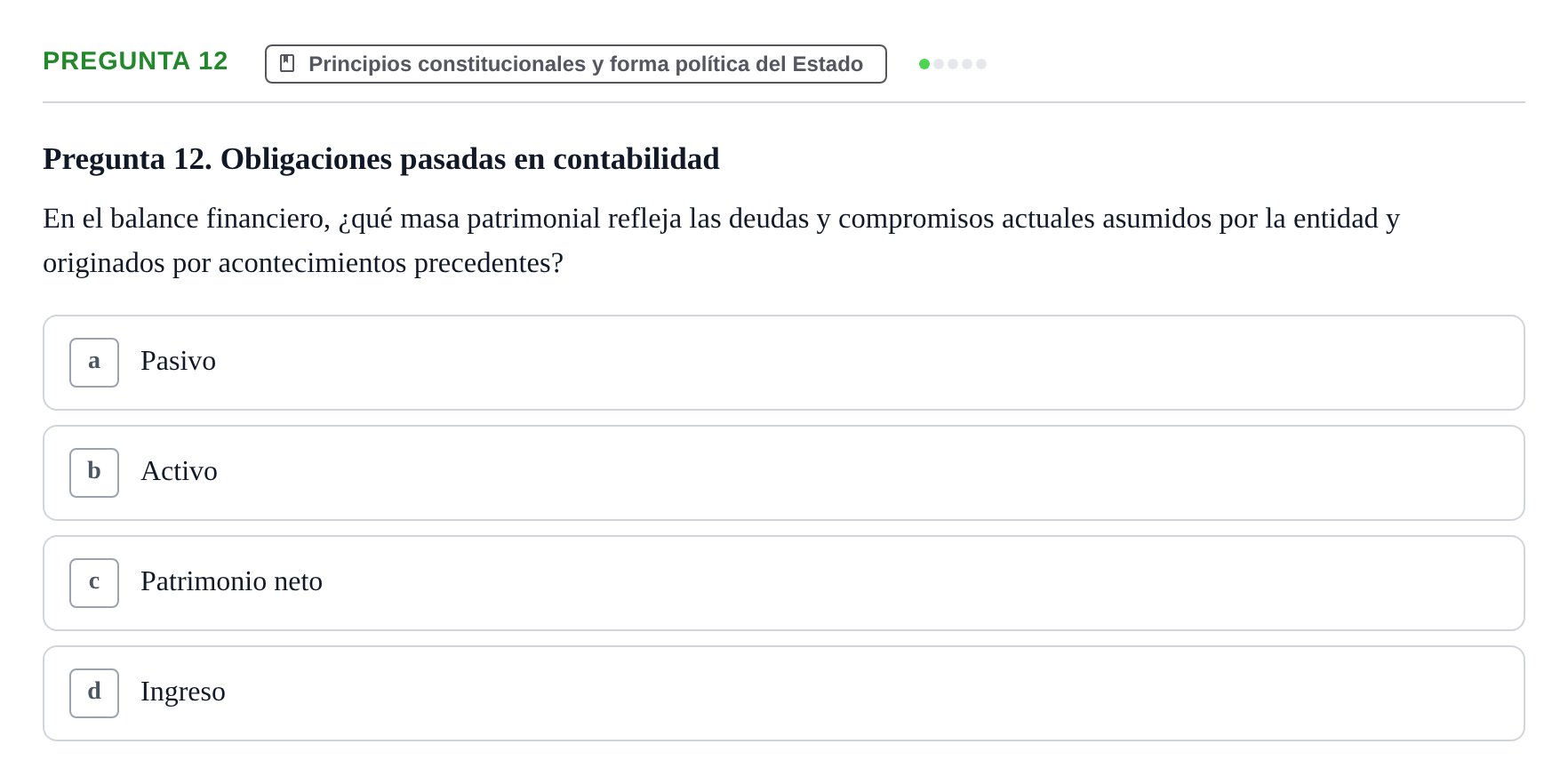 Enunciado: Pregunta 12