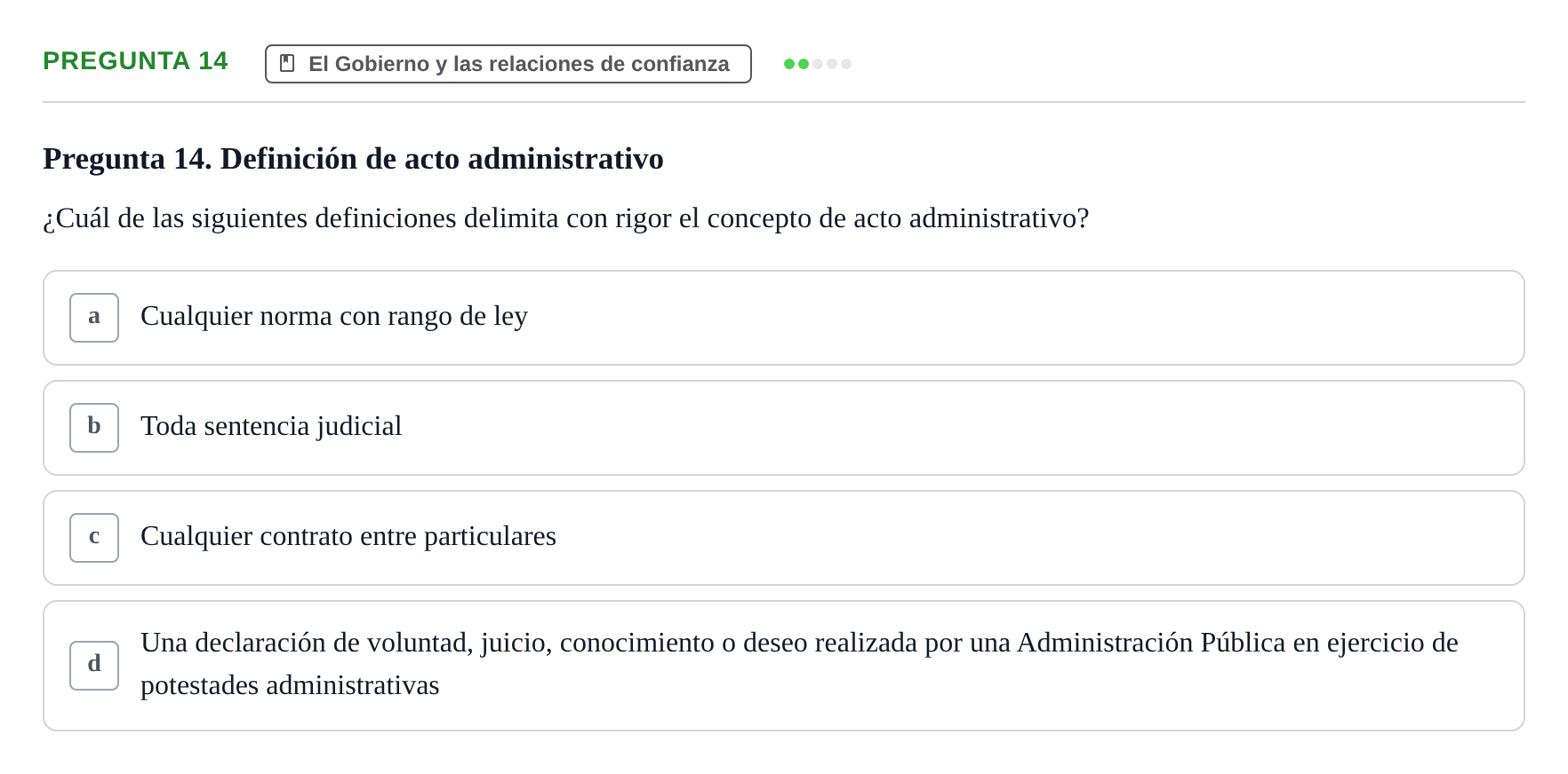 Enunciado: Pregunta 14