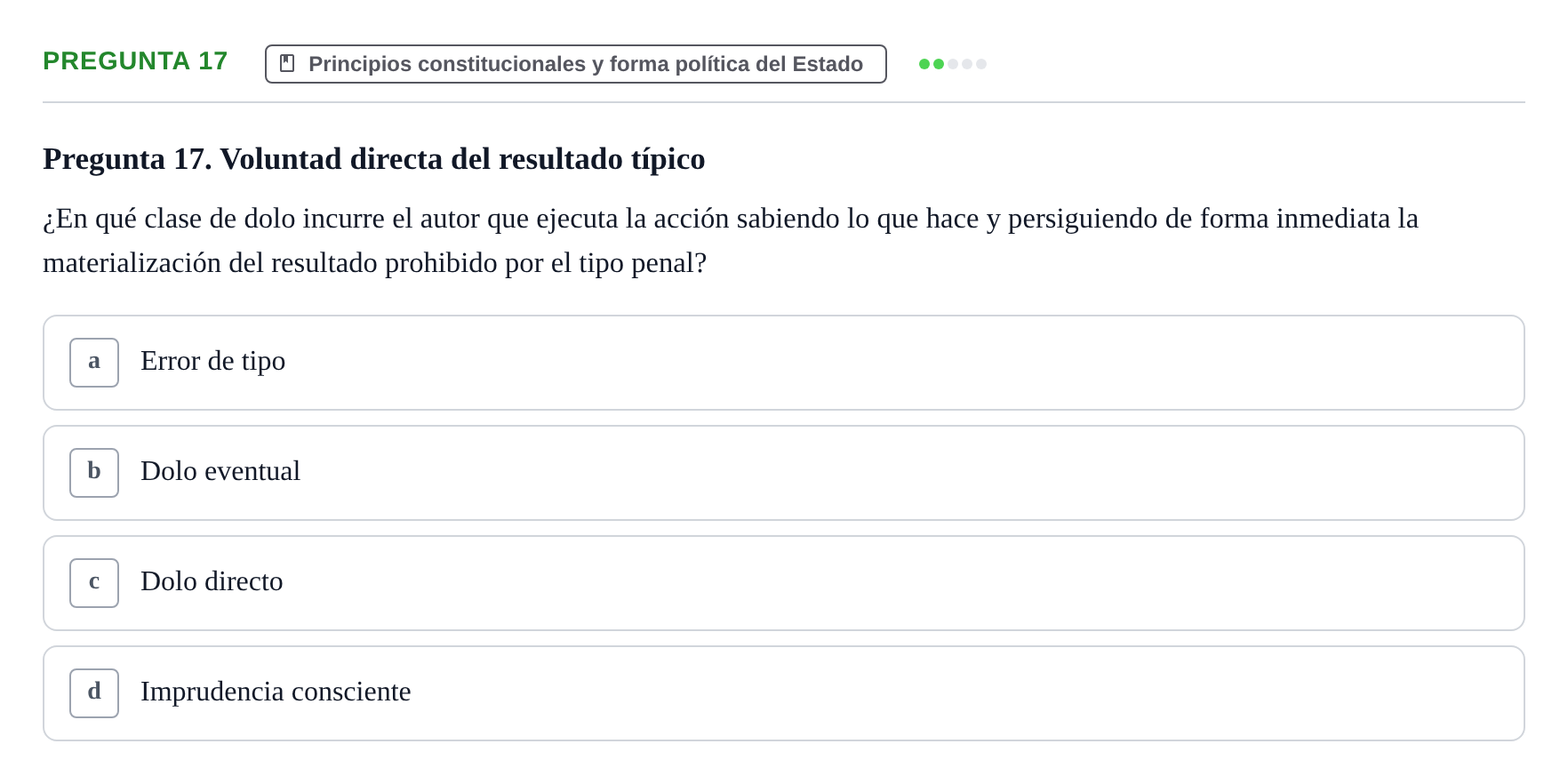 Enunciado: Pregunta 17