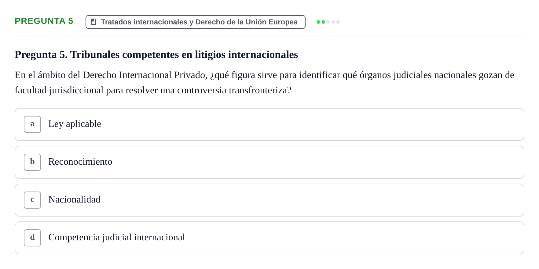 Enunciado: Pregunta 5
