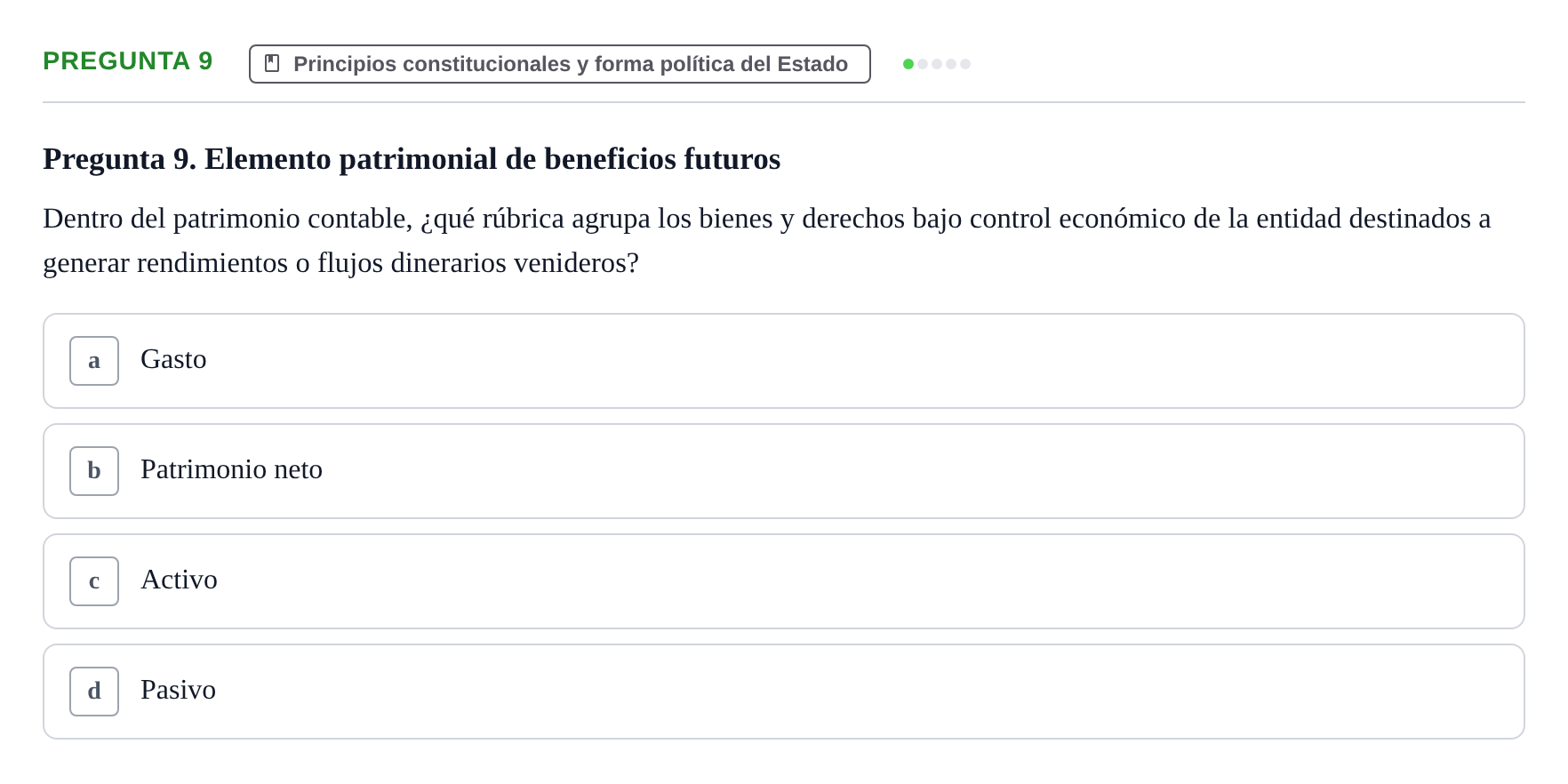 Enunciado: Pregunta 9