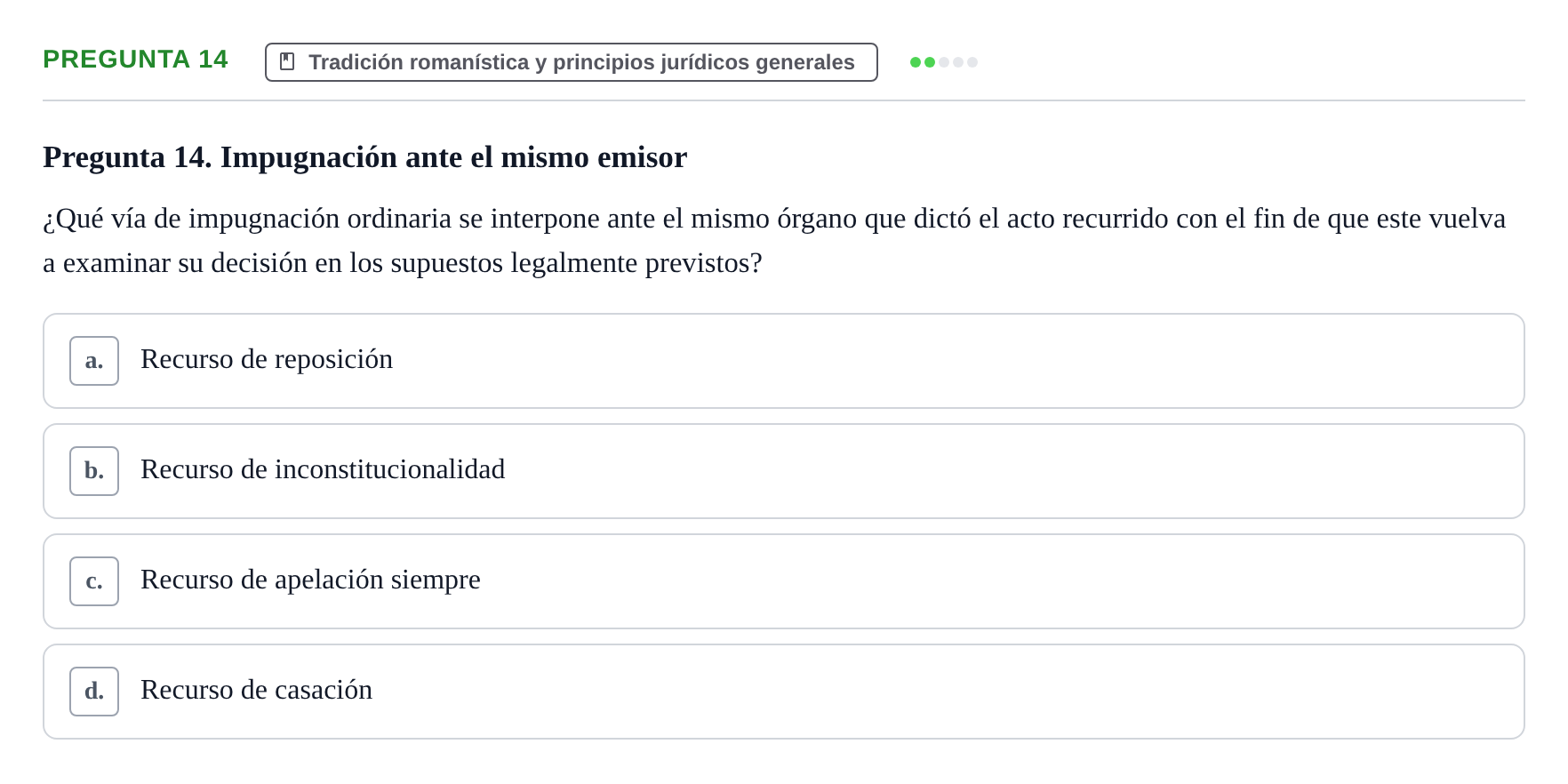 Enunciado: Pregunta 14