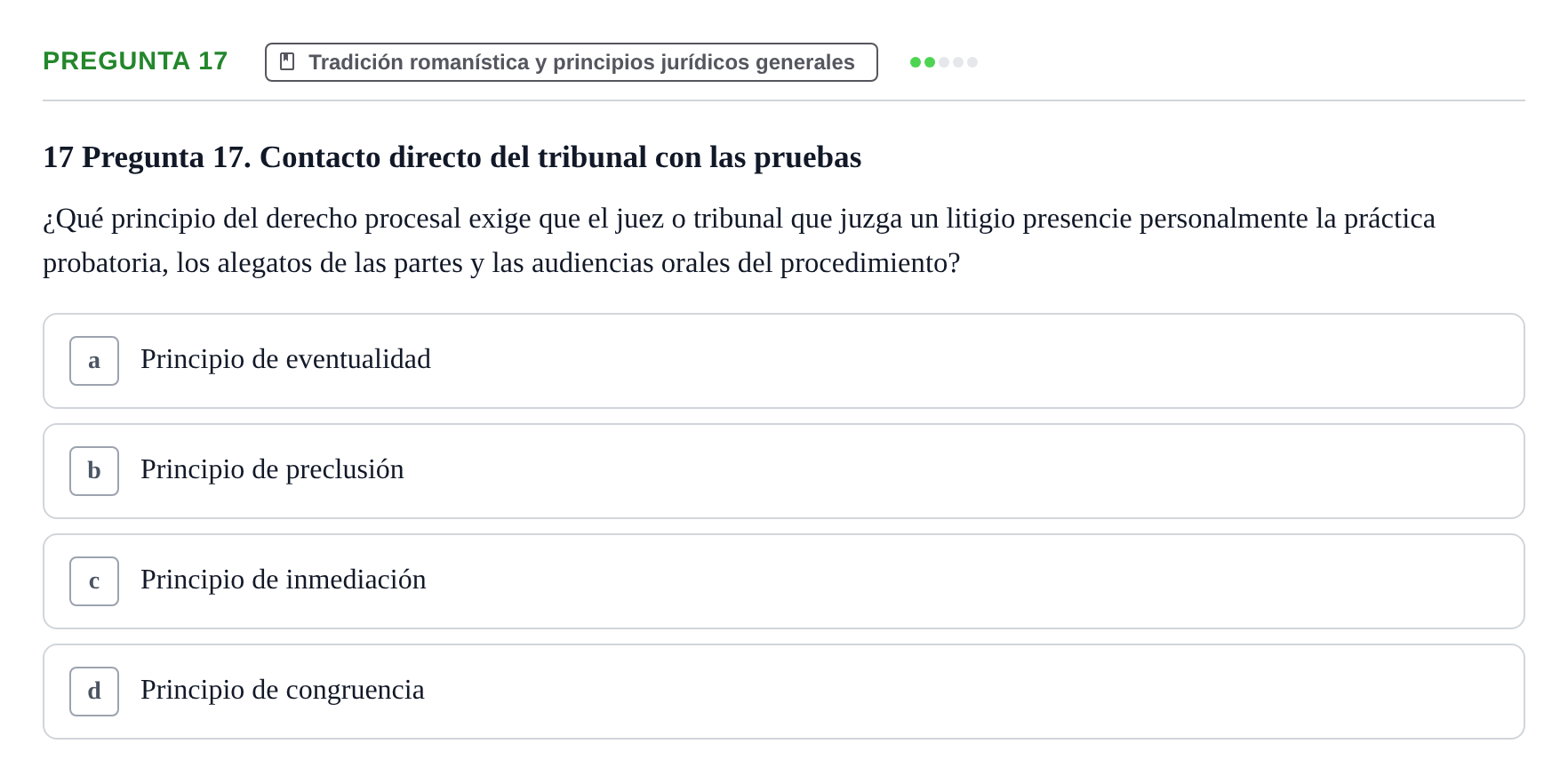 Enunciado: Pregunta 17