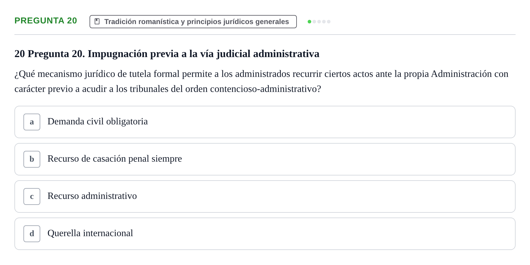 Enunciado: Pregunta 20