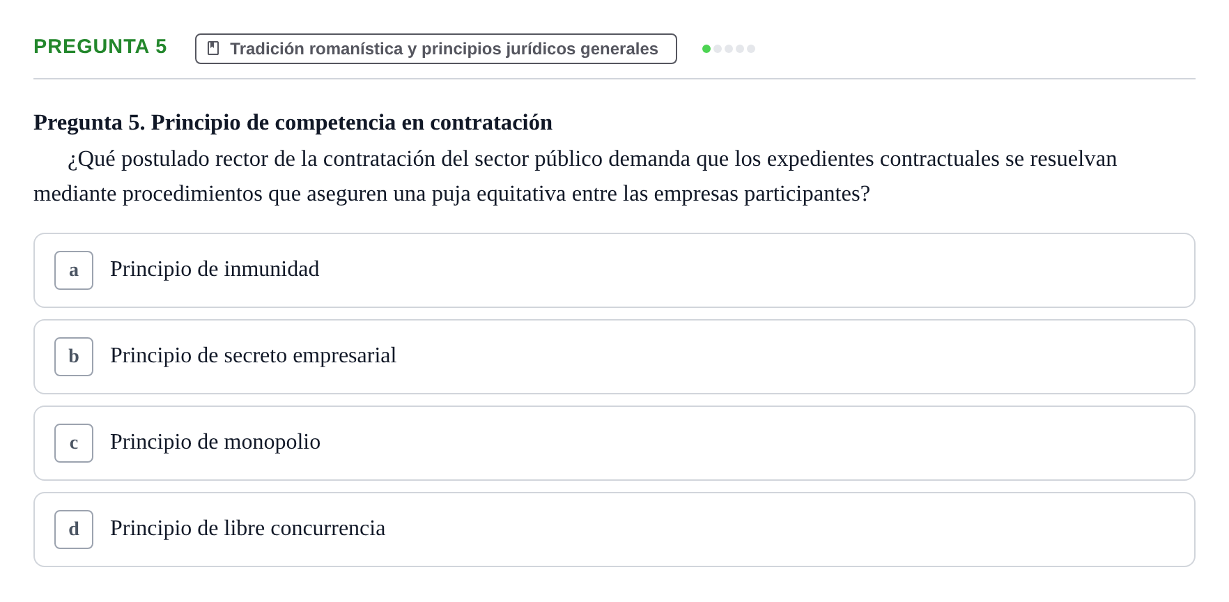 Enunciado: Pregunta 5