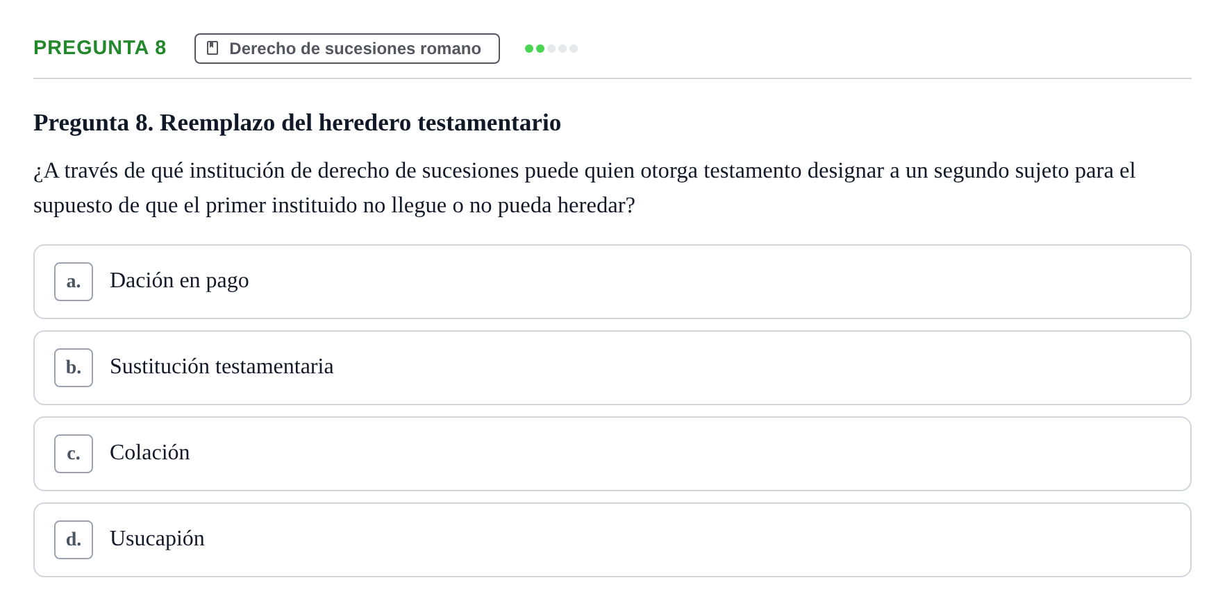Enunciado: Pregunta 8
