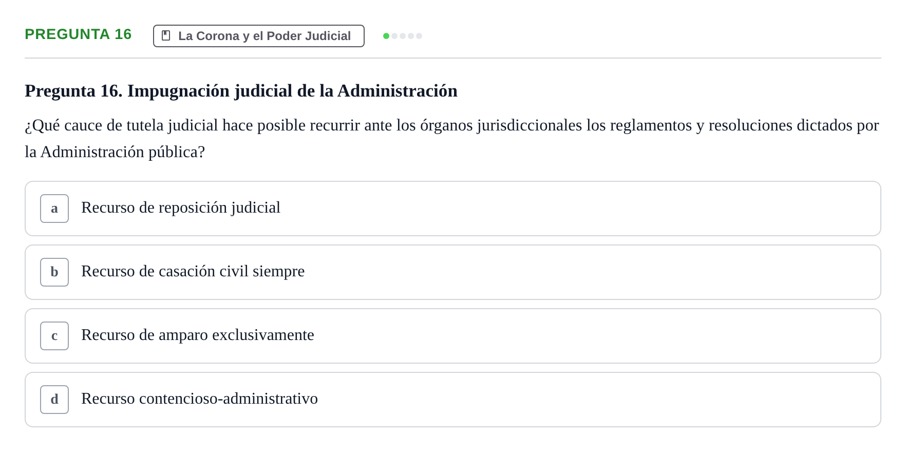 Enunciado: Pregunta 16