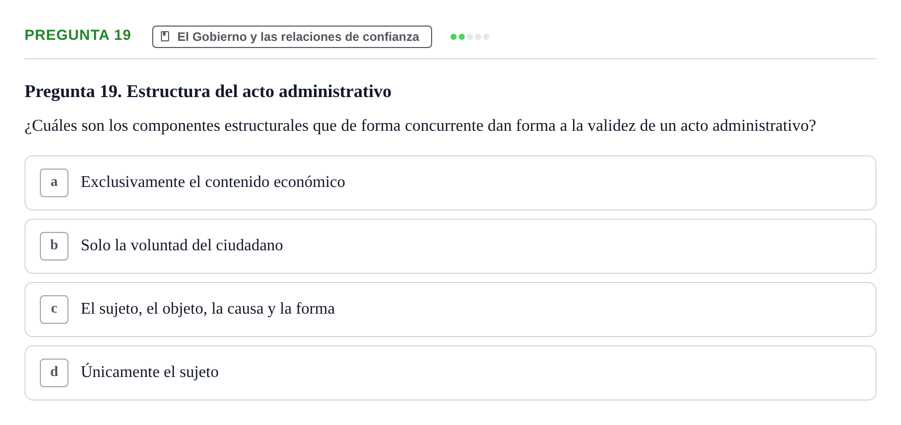 Enunciado: Pregunta 19