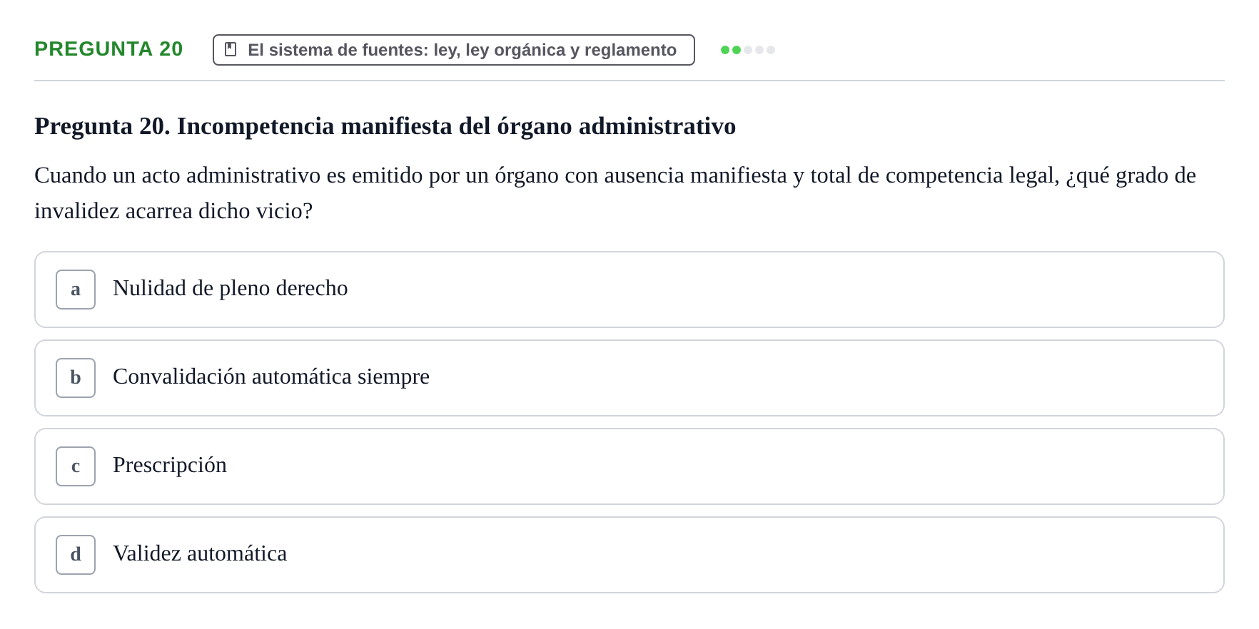 Enunciado: Pregunta 20