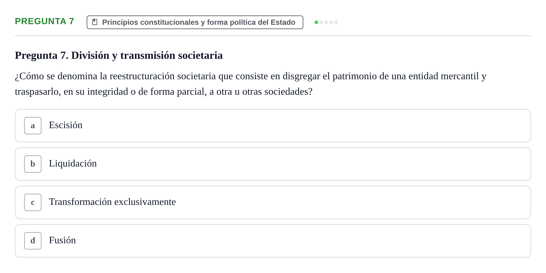 Enunciado: Pregunta 7