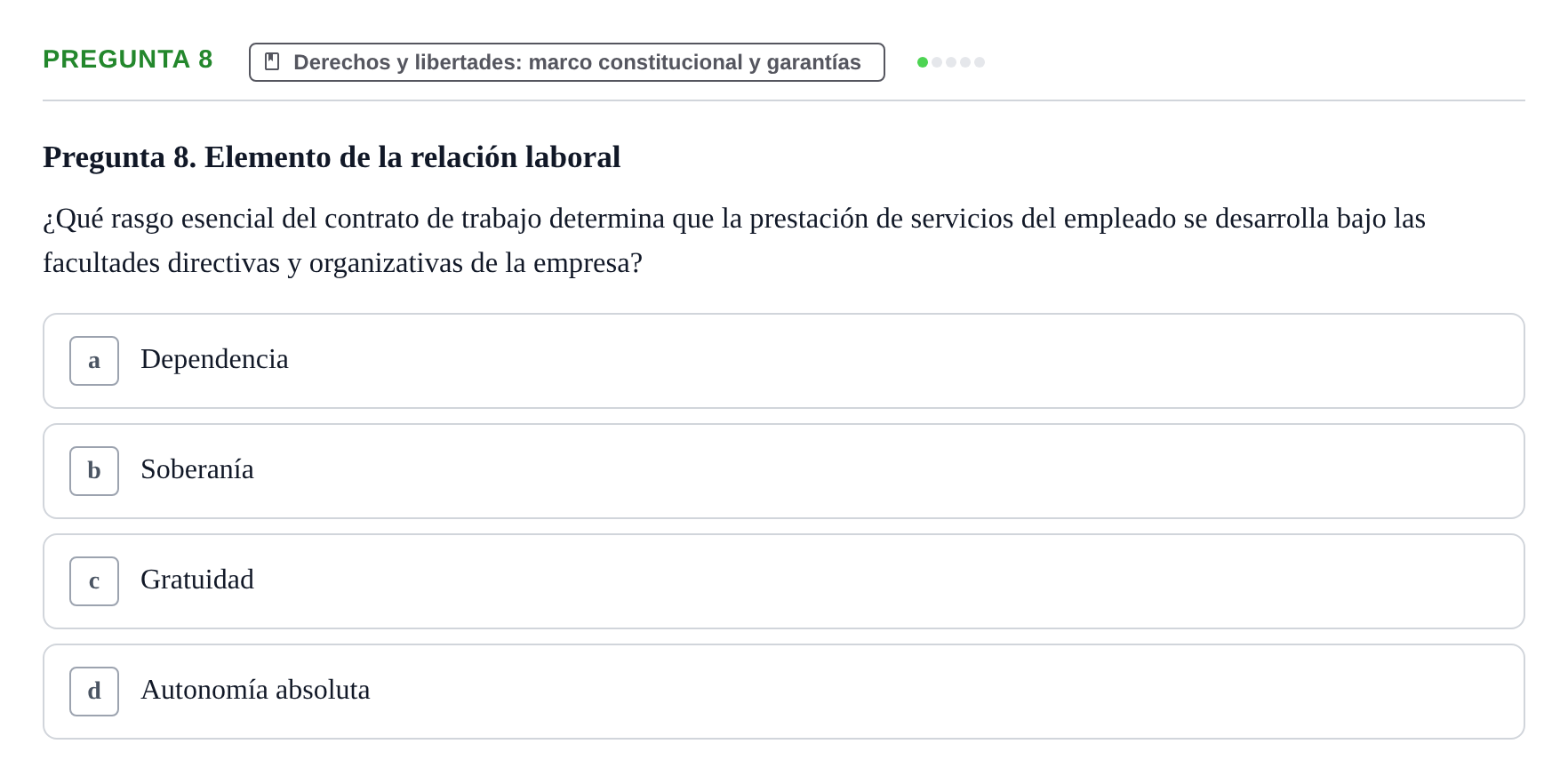 Enunciado: Pregunta 8