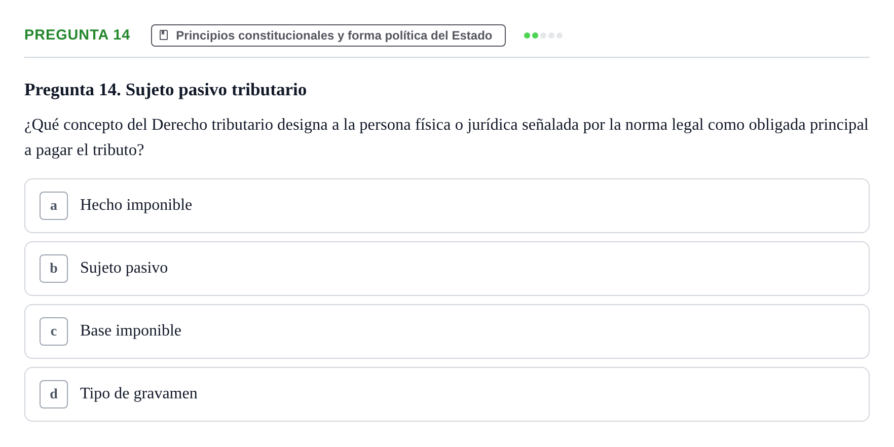 Enunciado: Pregunta 14