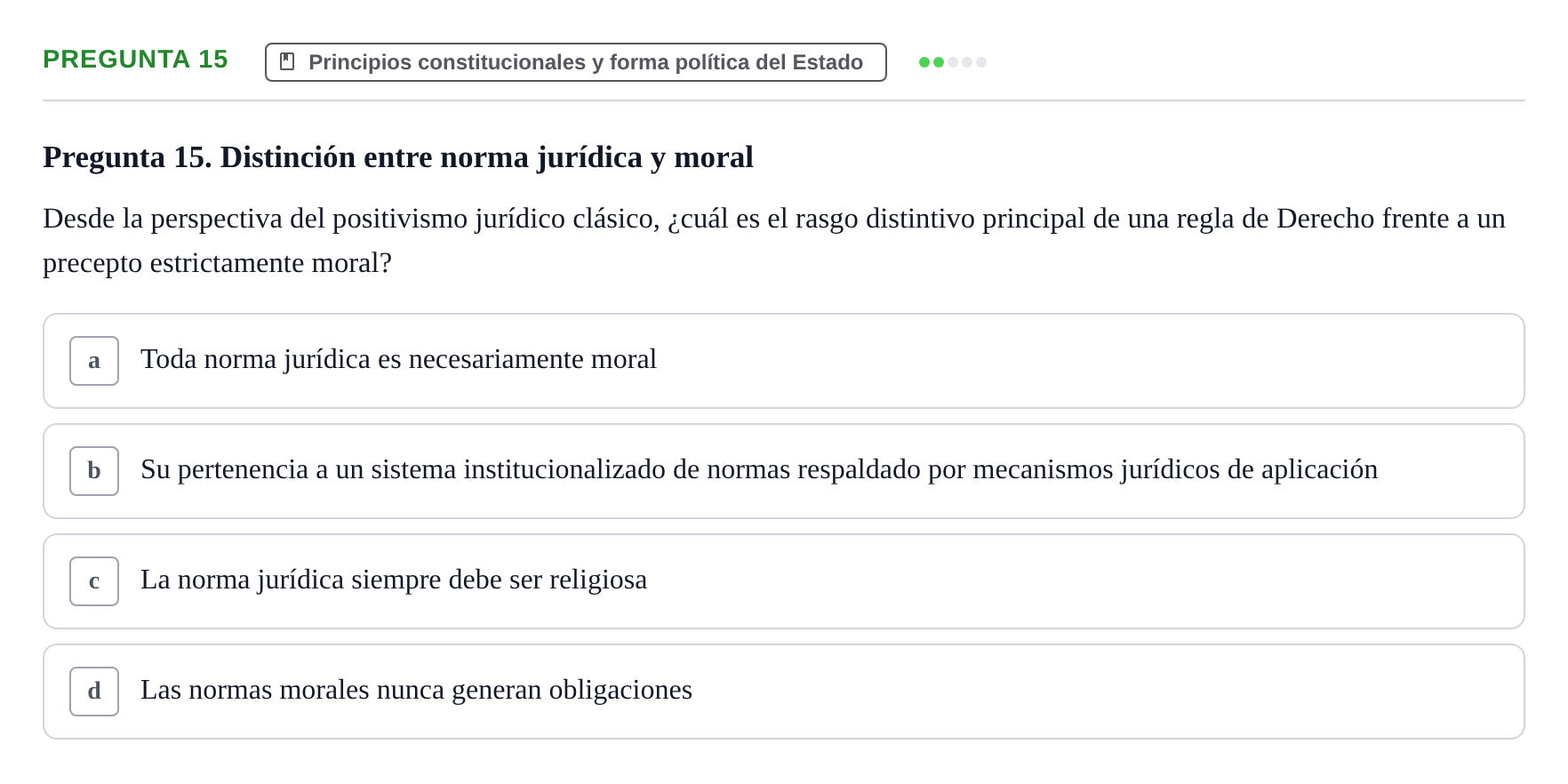 Enunciado: Pregunta 15