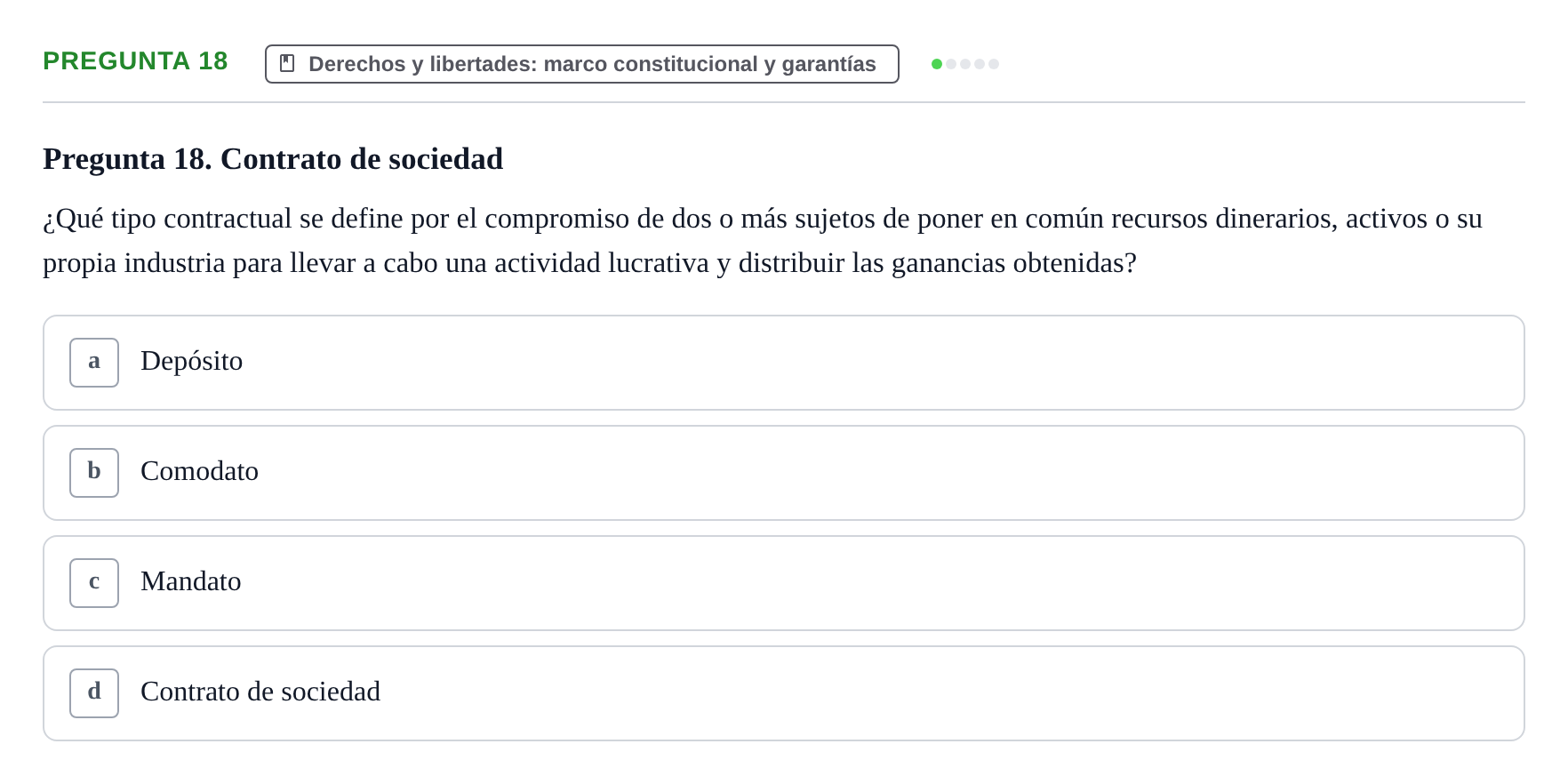 Enunciado: Pregunta 18