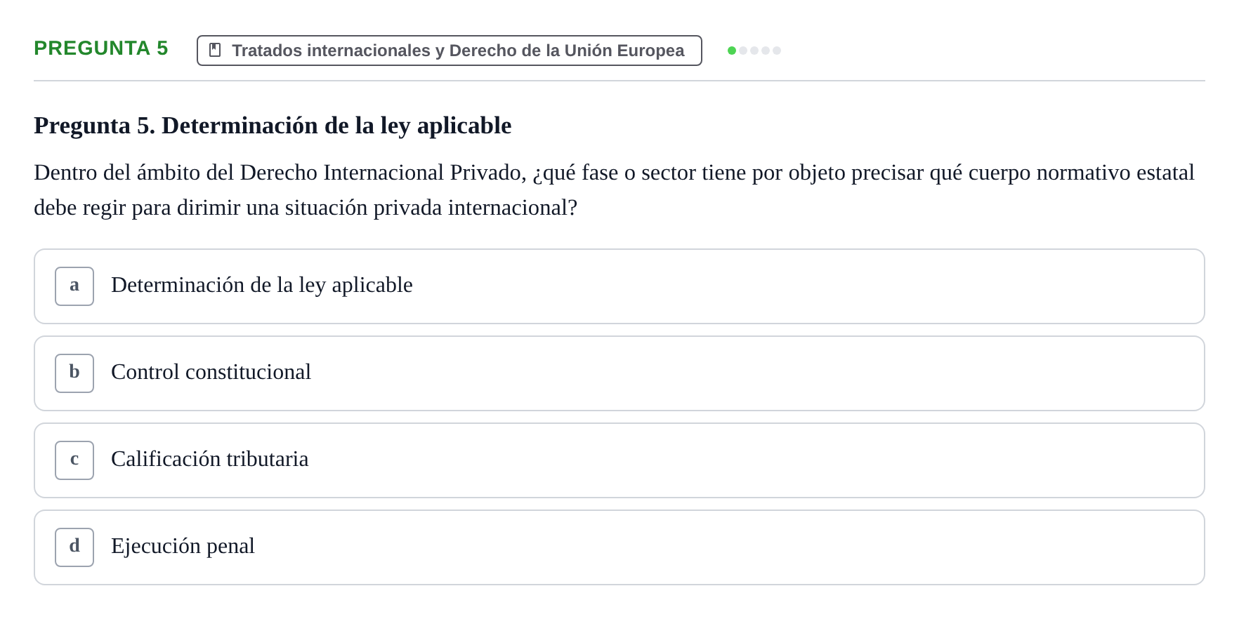 Enunciado: Pregunta 5