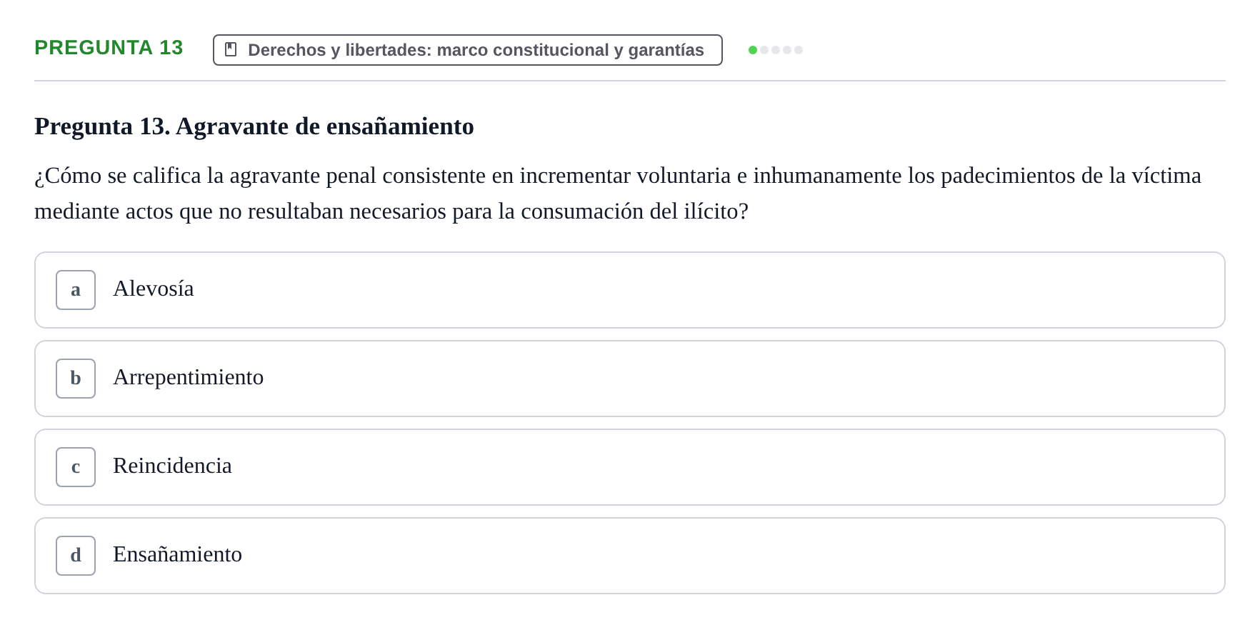 Enunciado: Pregunta 13