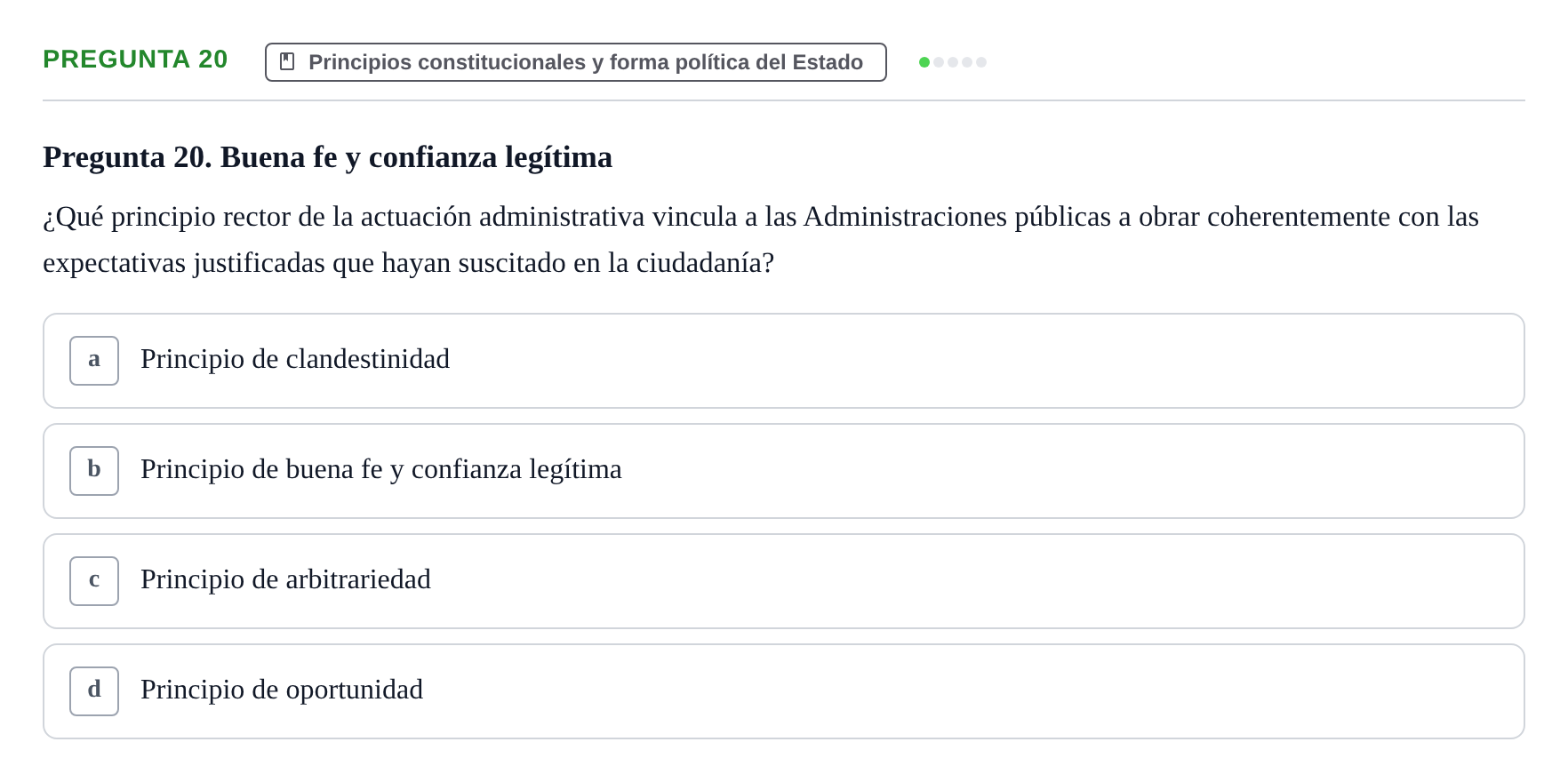 Enunciado: Pregunta 20
