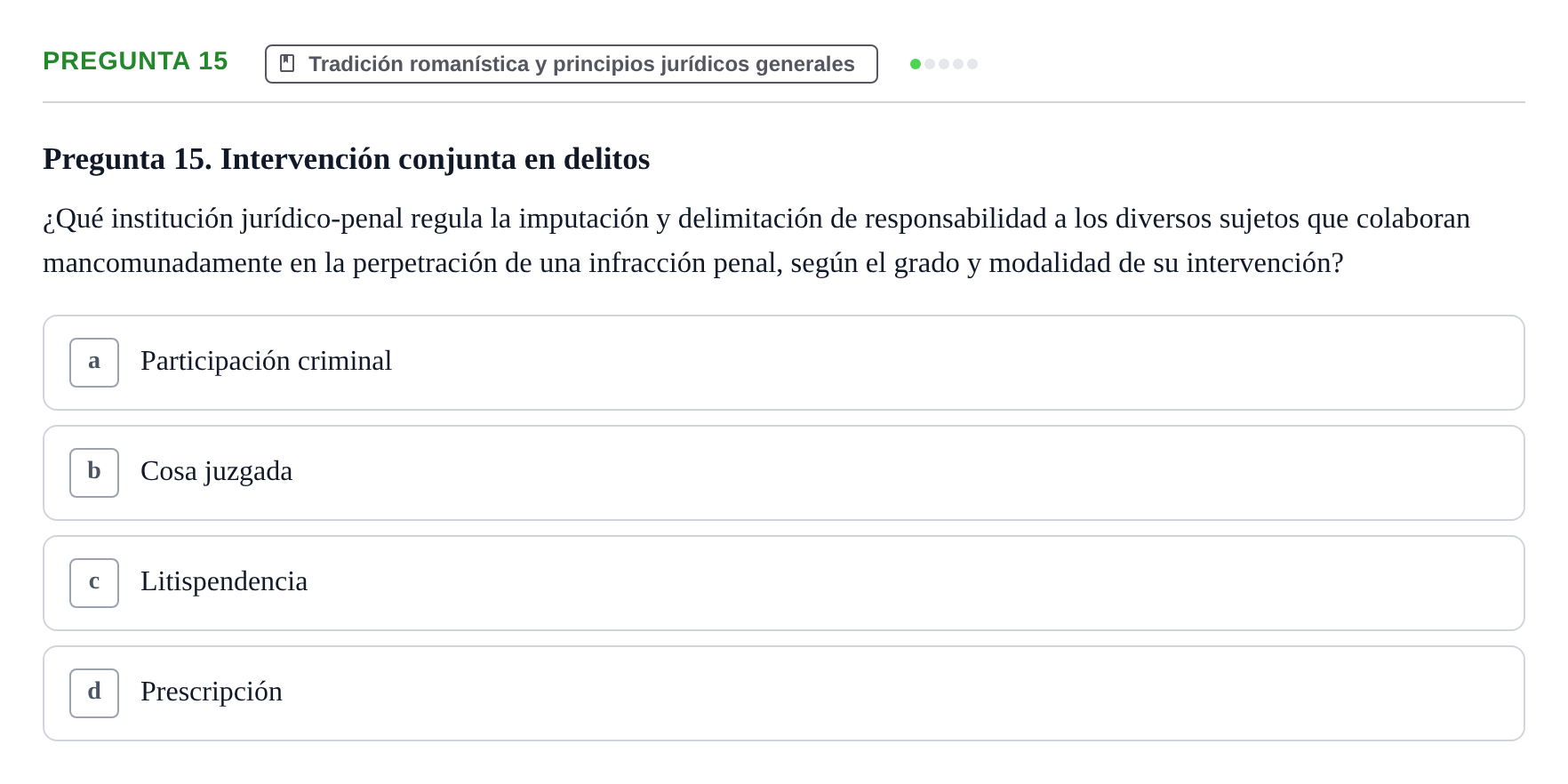 Enunciado: Pregunta 15
