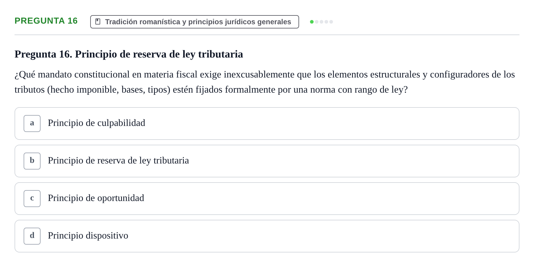 Enunciado: Pregunta 16