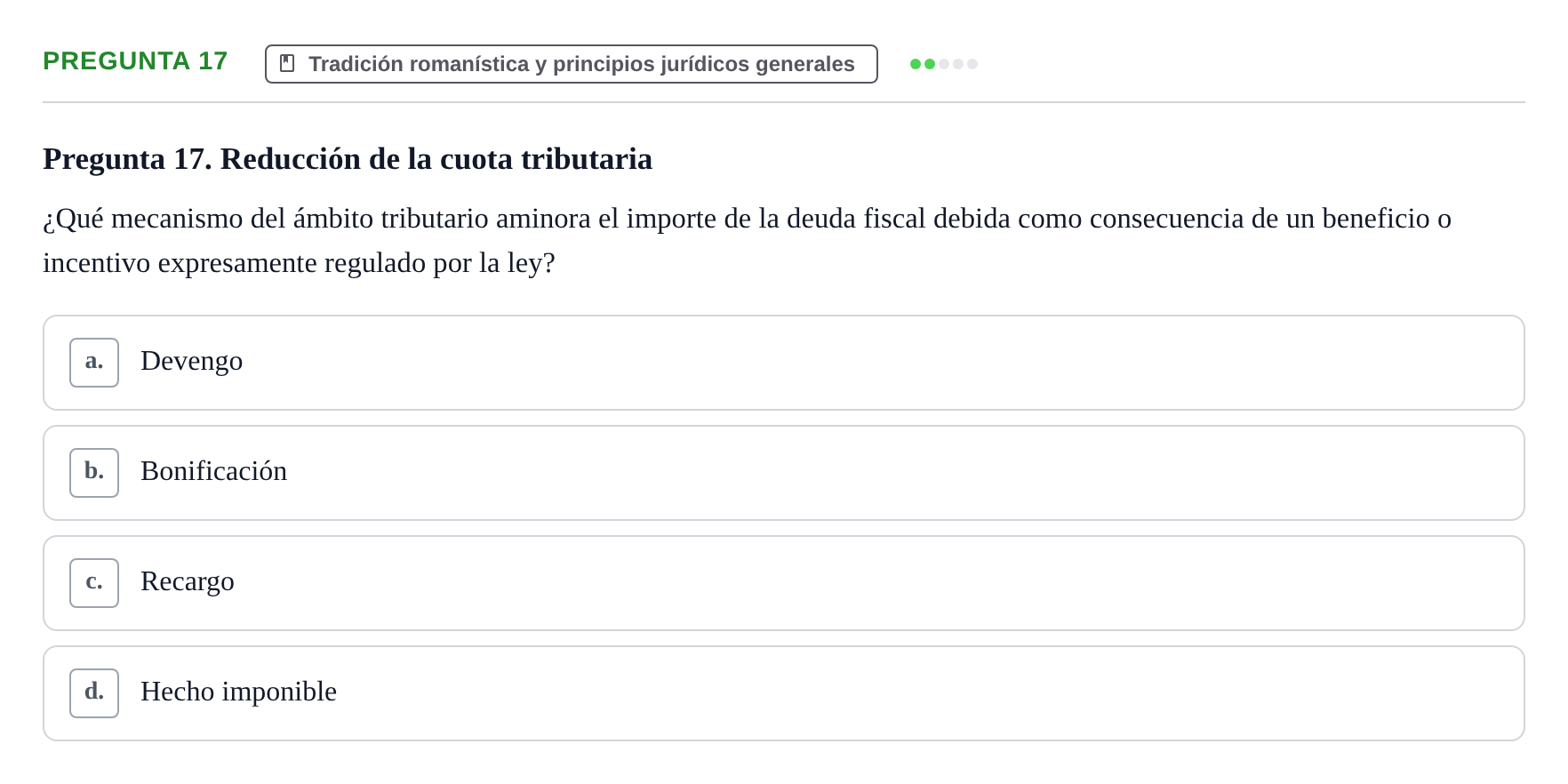 Enunciado: Pregunta 17