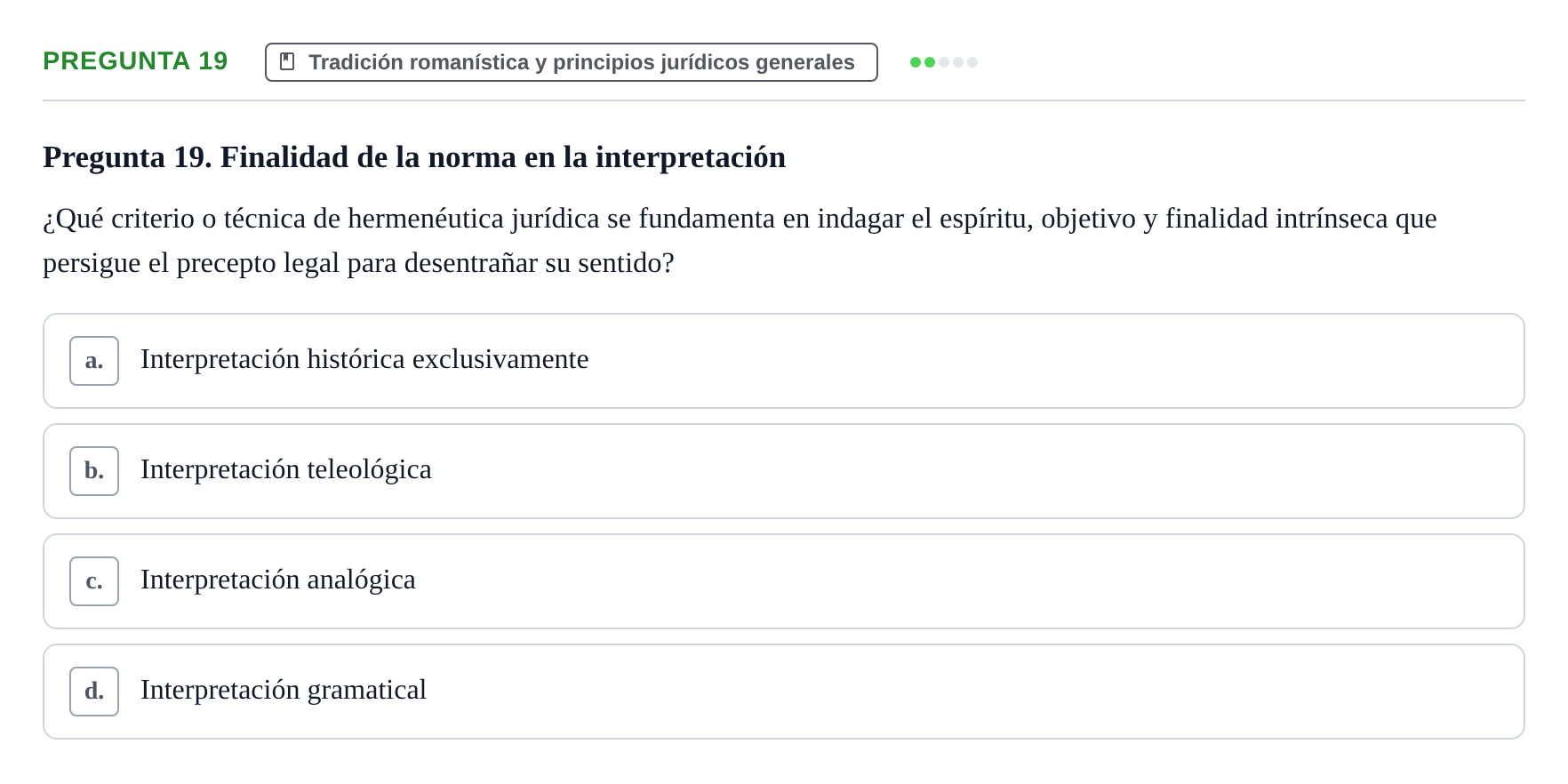 Enunciado: Pregunta 19