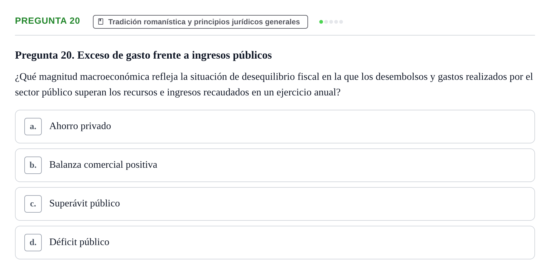Enunciado: Pregunta 20