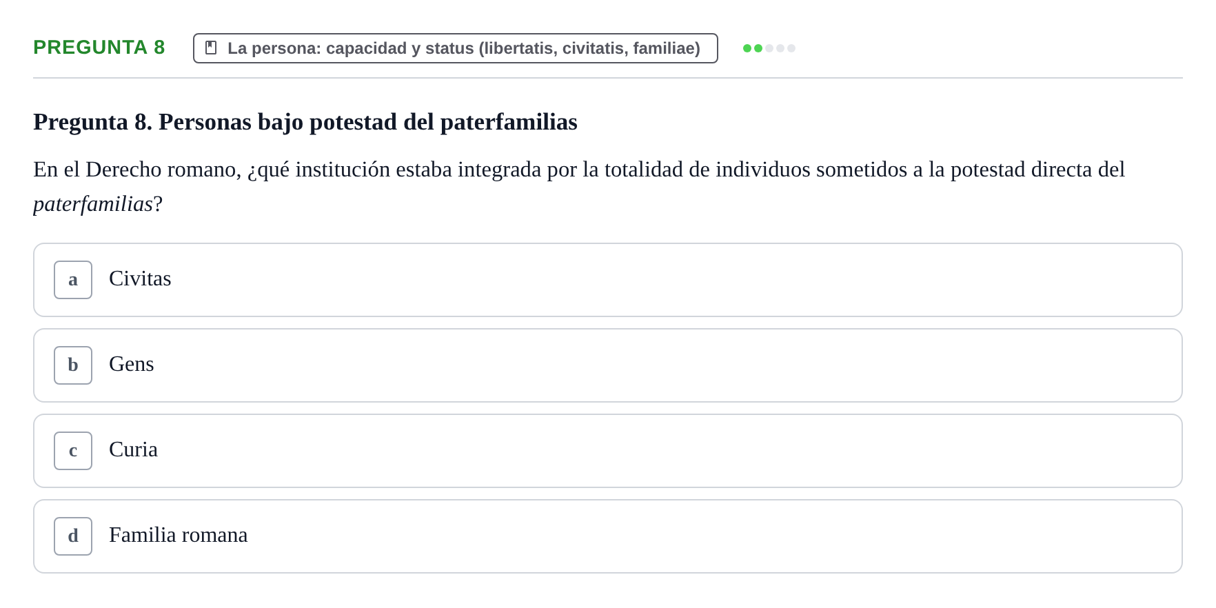 Enunciado: Pregunta 8