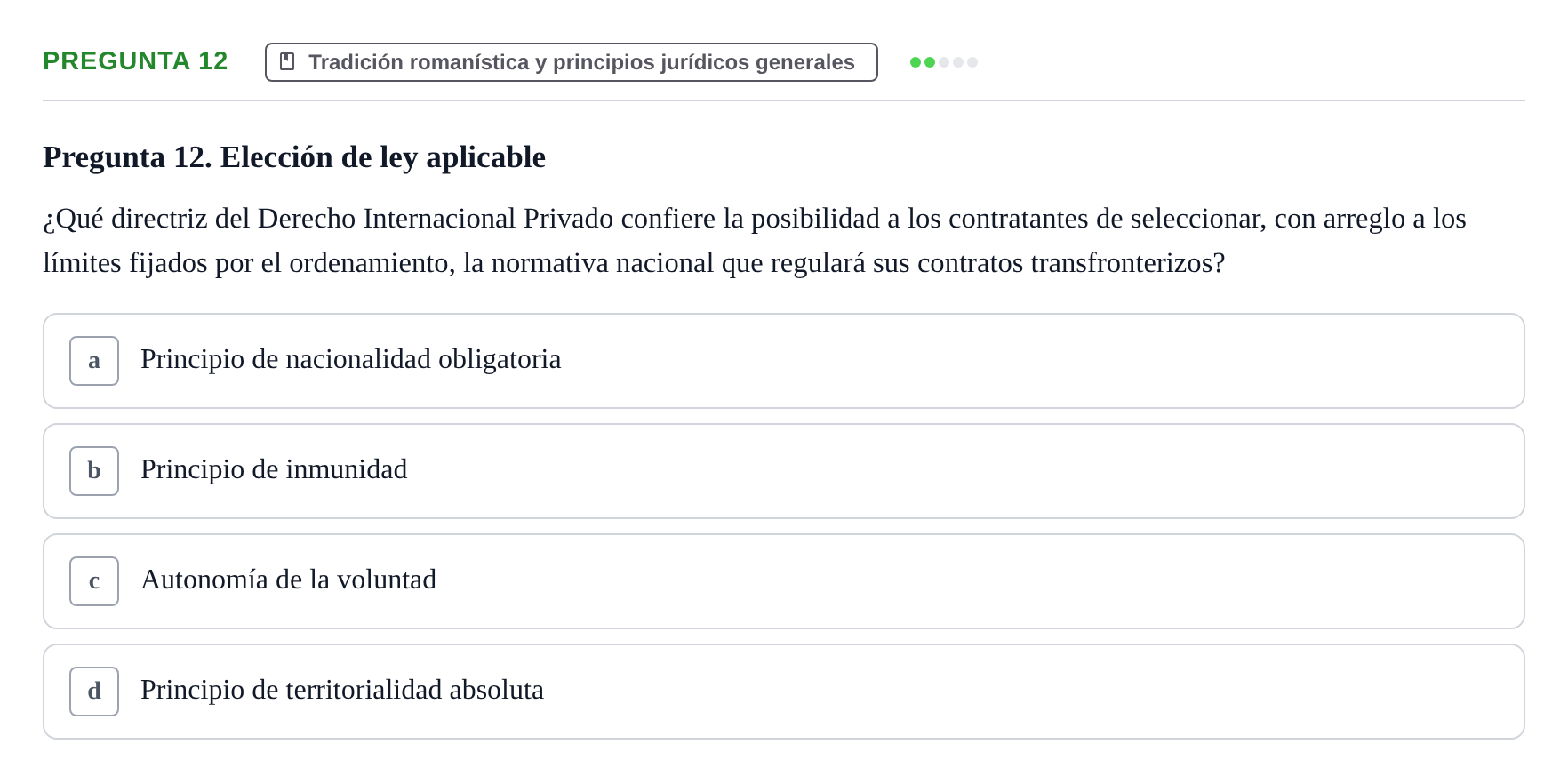 Enunciado: Pregunta 12