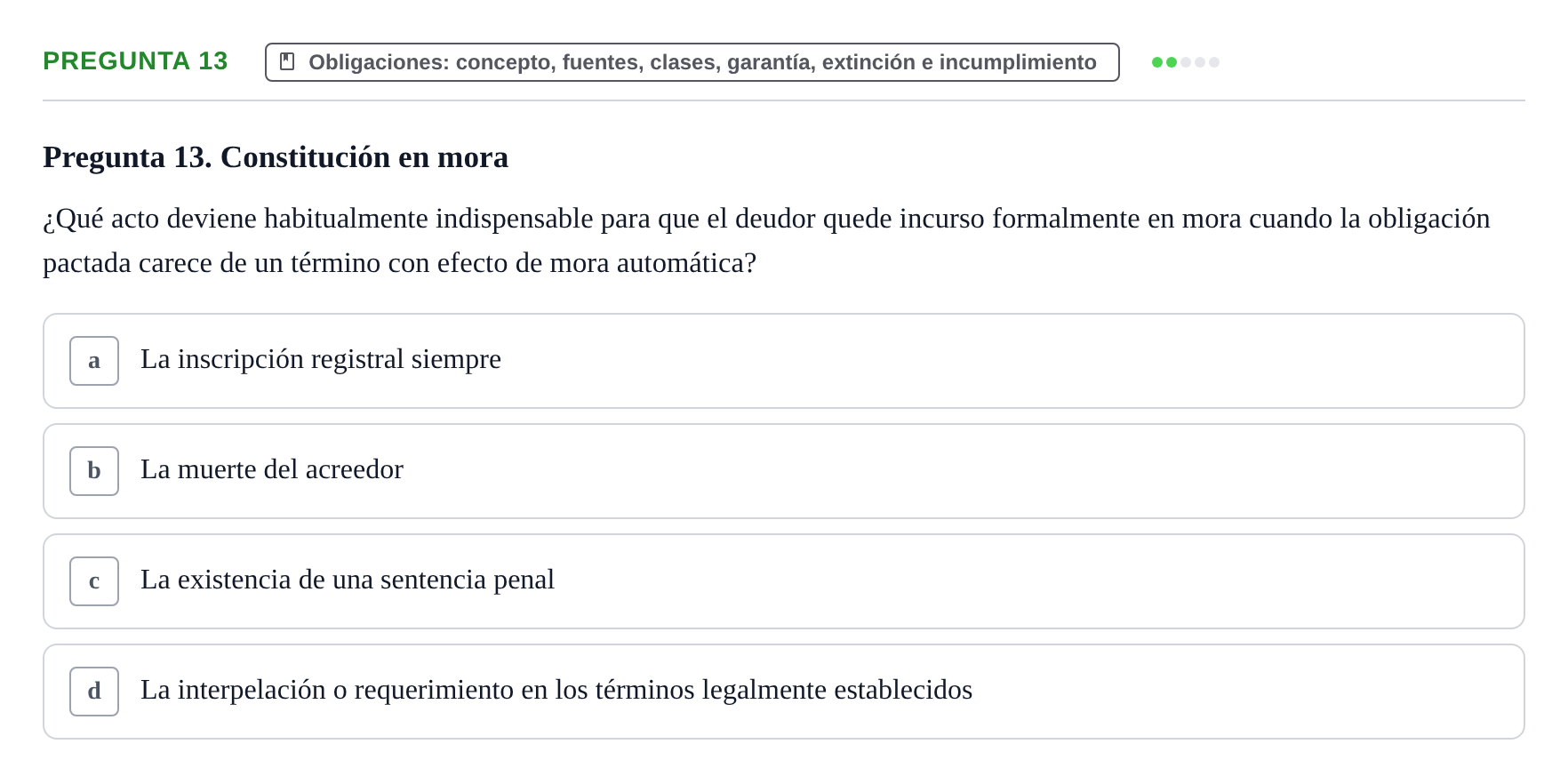 Enunciado: Pregunta 13